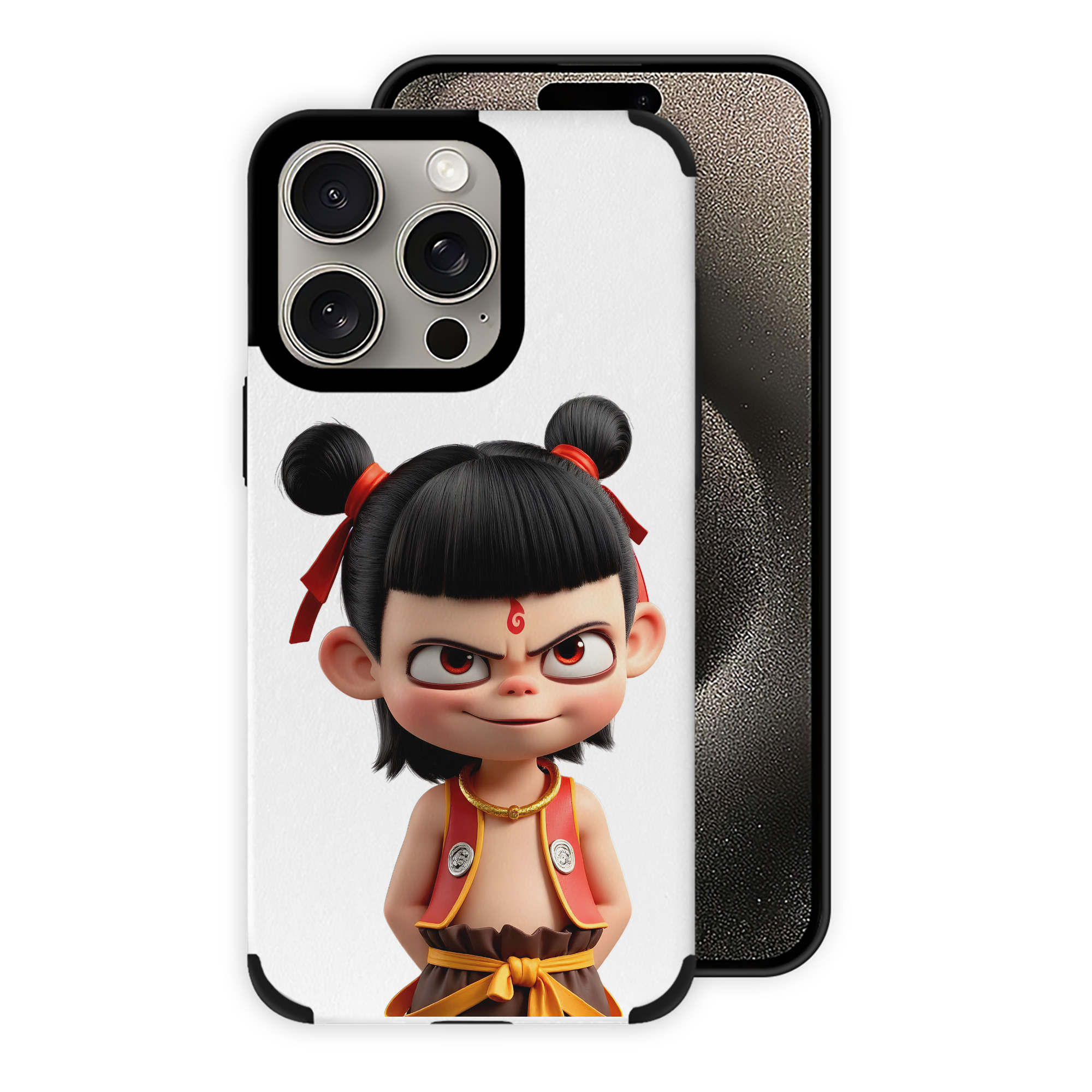 Ne Zha 2 ナタ 魔童の大暴れ 【iPhone15ProMax対応】 PUレザー スマホケース 耐衝撃＆黄変防止