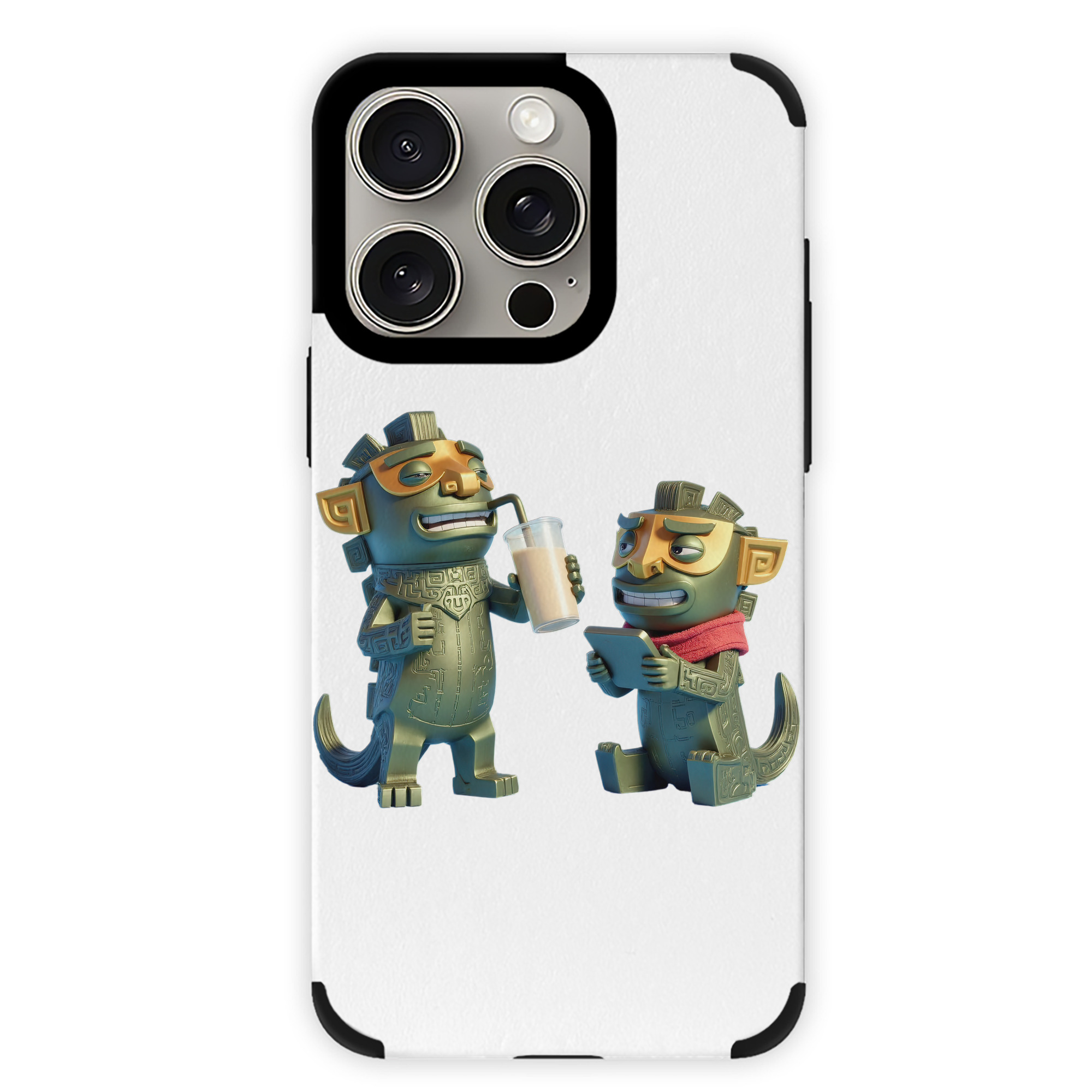 （画像用） Ne Zha 2 ナタ 魔童の大暴れ 【iPhone15ProMax対応】 PUレザー スマホケース 耐衝撃＆黄変防止