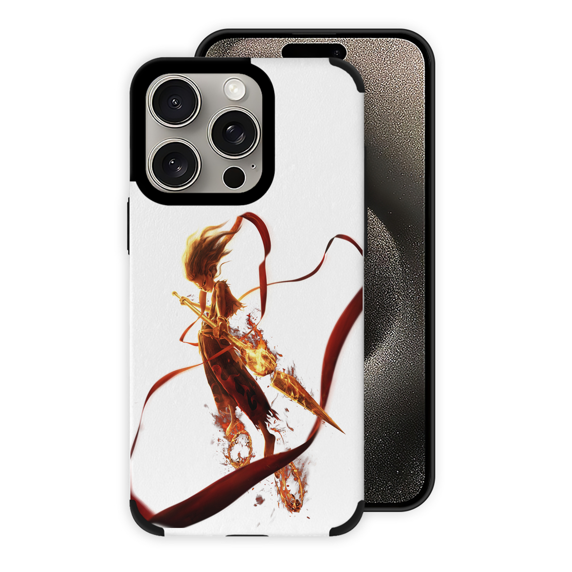 （画像用） Ne Zha 2 ナタ 魔童の大暴れ 【iPhone15ProMax対応】 PUレザー スマホケース 耐衝撃＆黄変防止