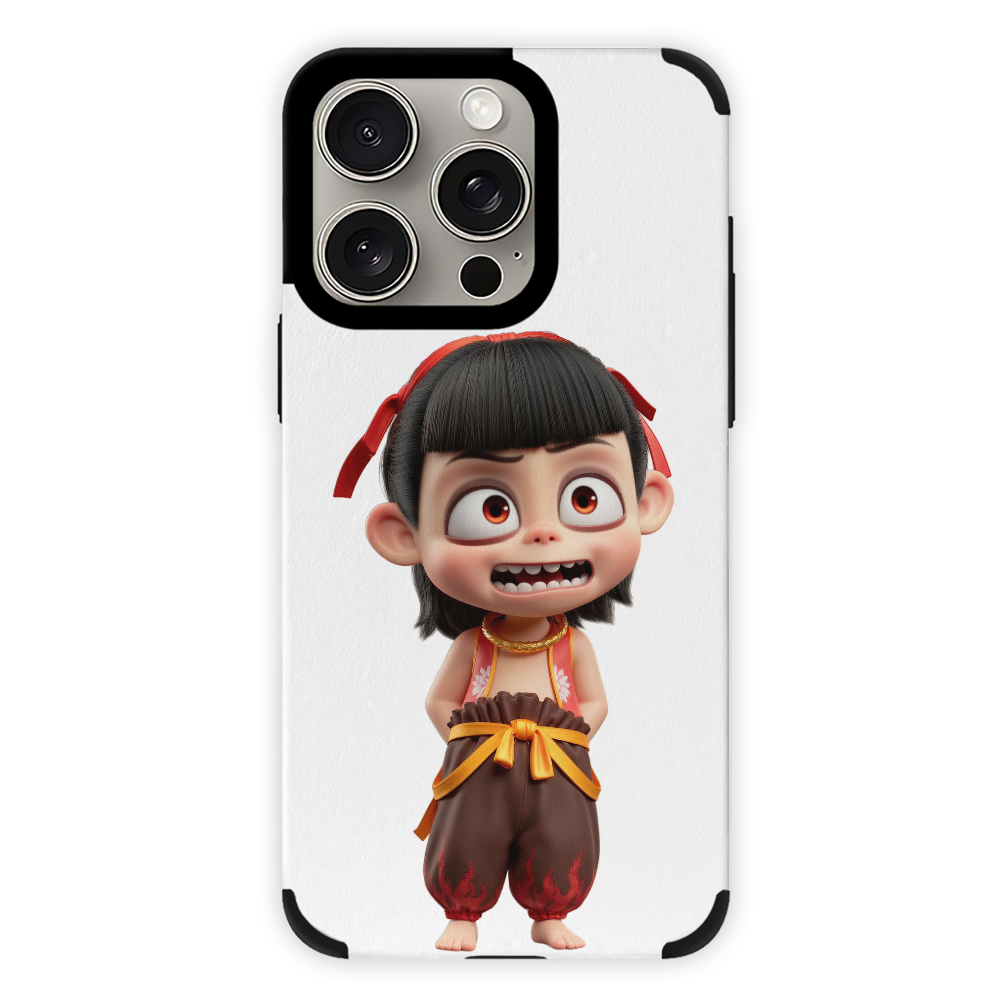 （画像用） Ne Zha 2 ナタ 魔童の大暴れ 【iPhone15ProMax対応】 PUレザー スマホケース 耐衝撃＆黄変防止