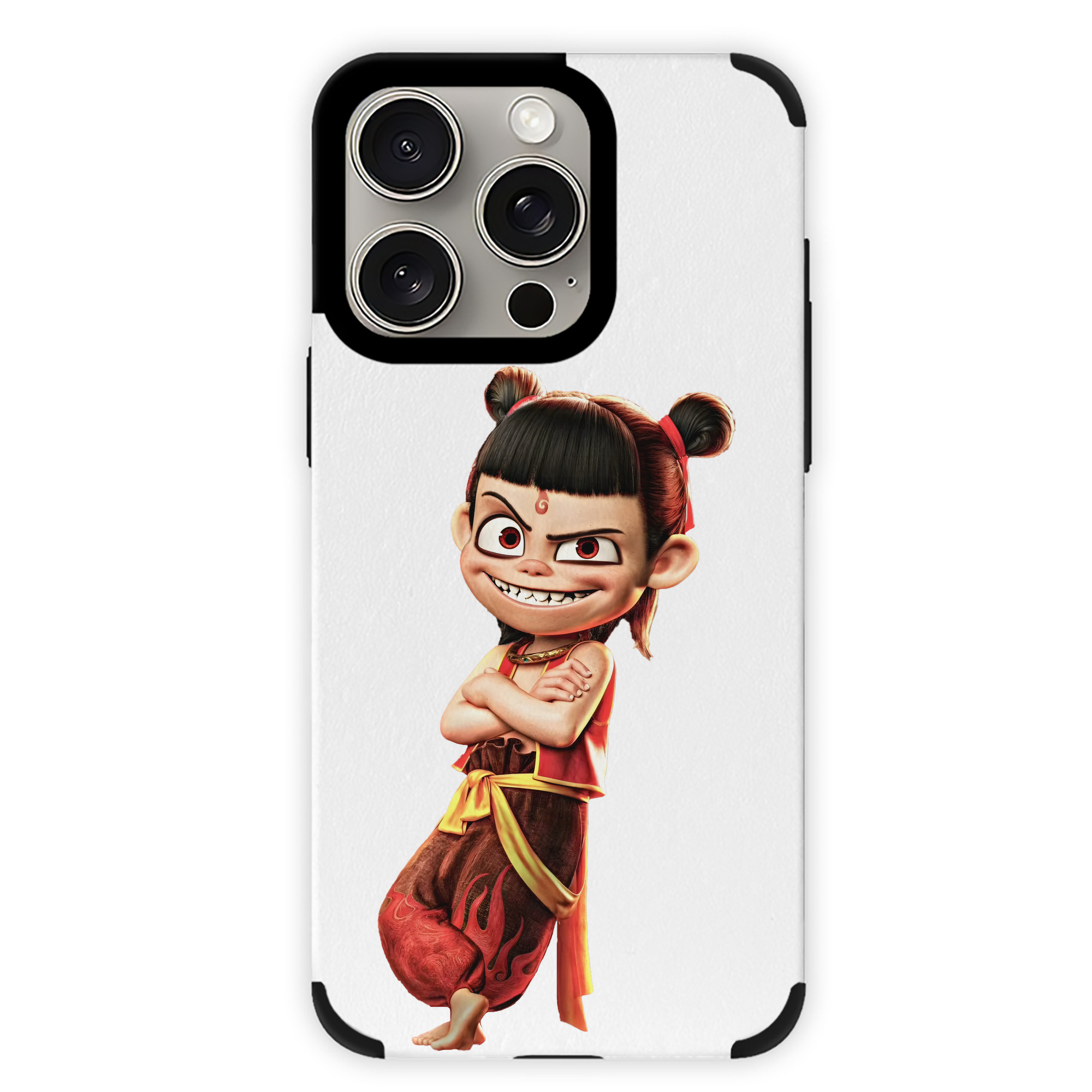 （画像用） Ne Zha 2 ナタ 魔童の大暴れ 【iPhone15ProMax対応】 PUレザー スマホケース 耐衝撃＆黄変防止