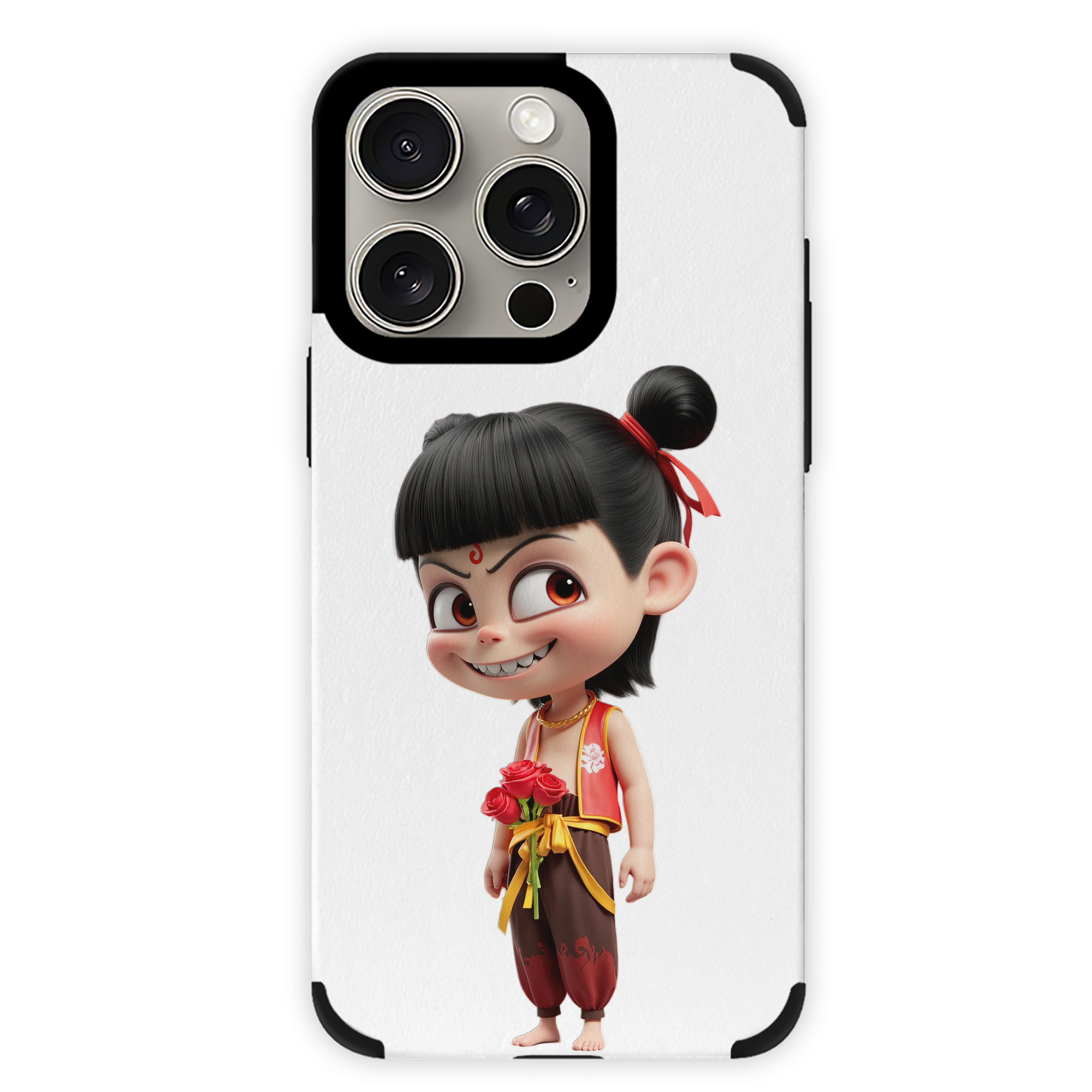 （画像用） Ne Zha 2 ナタ 魔童の大暴れ 【iPhone15ProMax対応】 PUレザー スマホケース 耐衝撃＆黄変防止