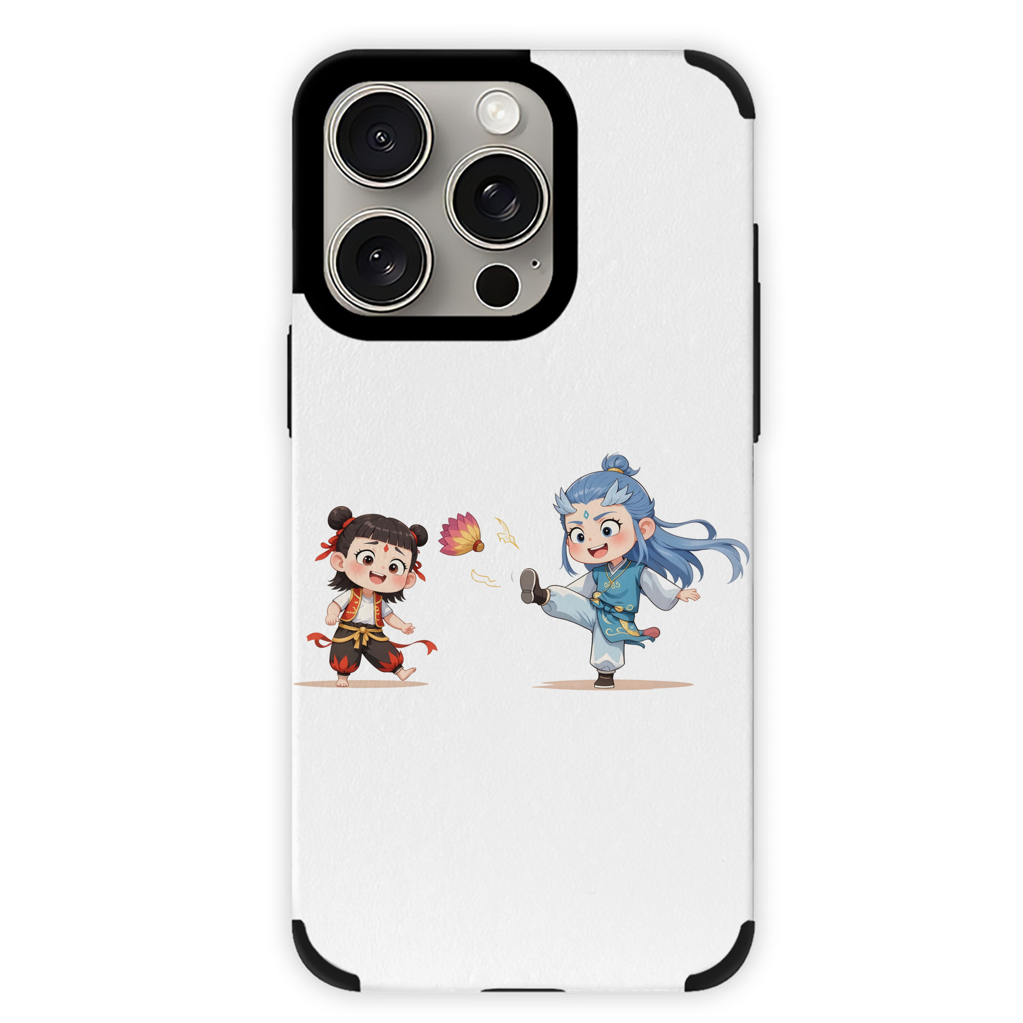 （画像用） Ne Zha 2 ナタ 魔童の大暴れ 【iPhone15ProMax対応】 PUレザー スマホケース 耐衝撃＆黄変防止