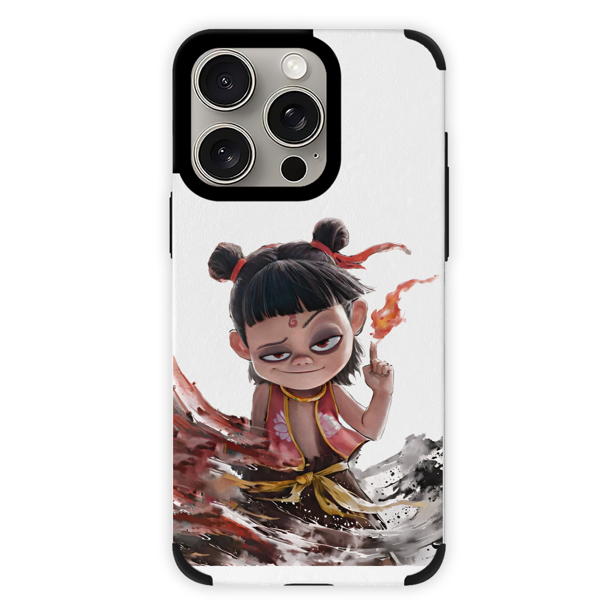 （画像用） Ne Zha 2 ナタ 魔童の大暴れ 【iPhone15ProMax対応】 PUレザー スマホケース 耐衝撃＆黄変防止