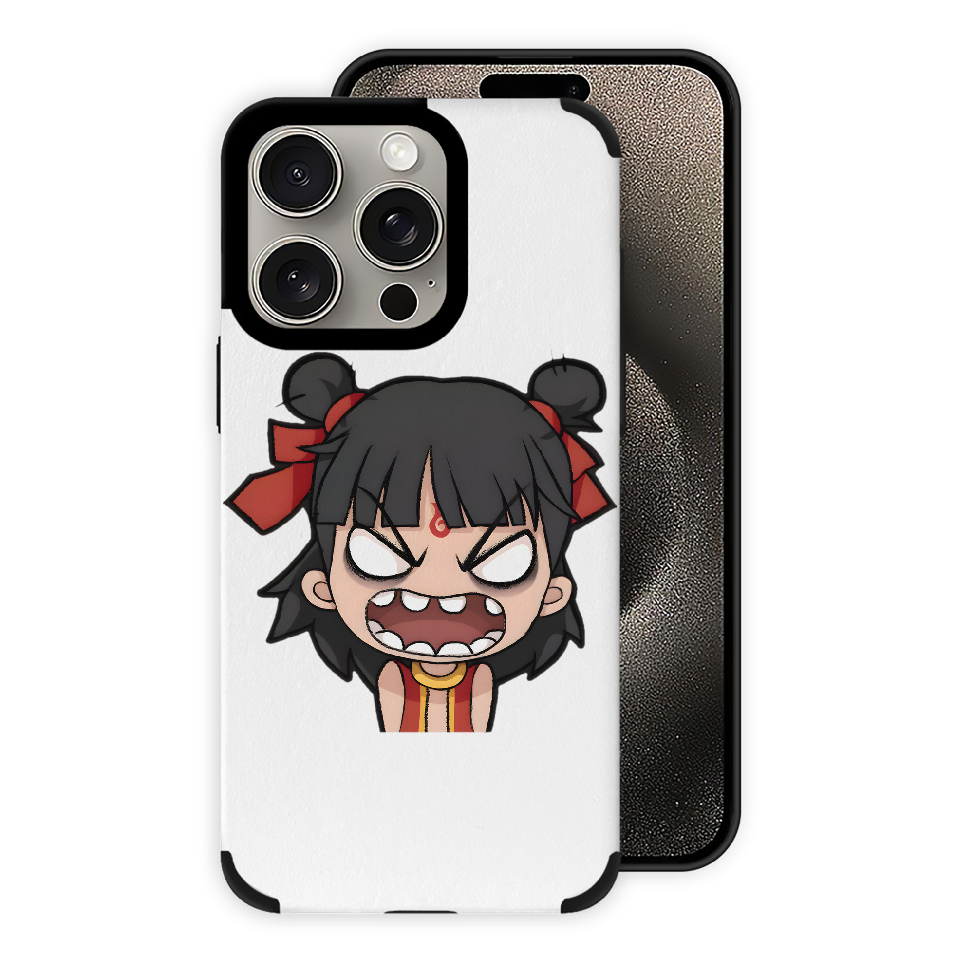 （画像用） Ne Zha 2 ナタ 魔童の大暴れ 【iPhone15ProMax対応】 PUレザー スマホケース 耐衝撃＆黄変防止