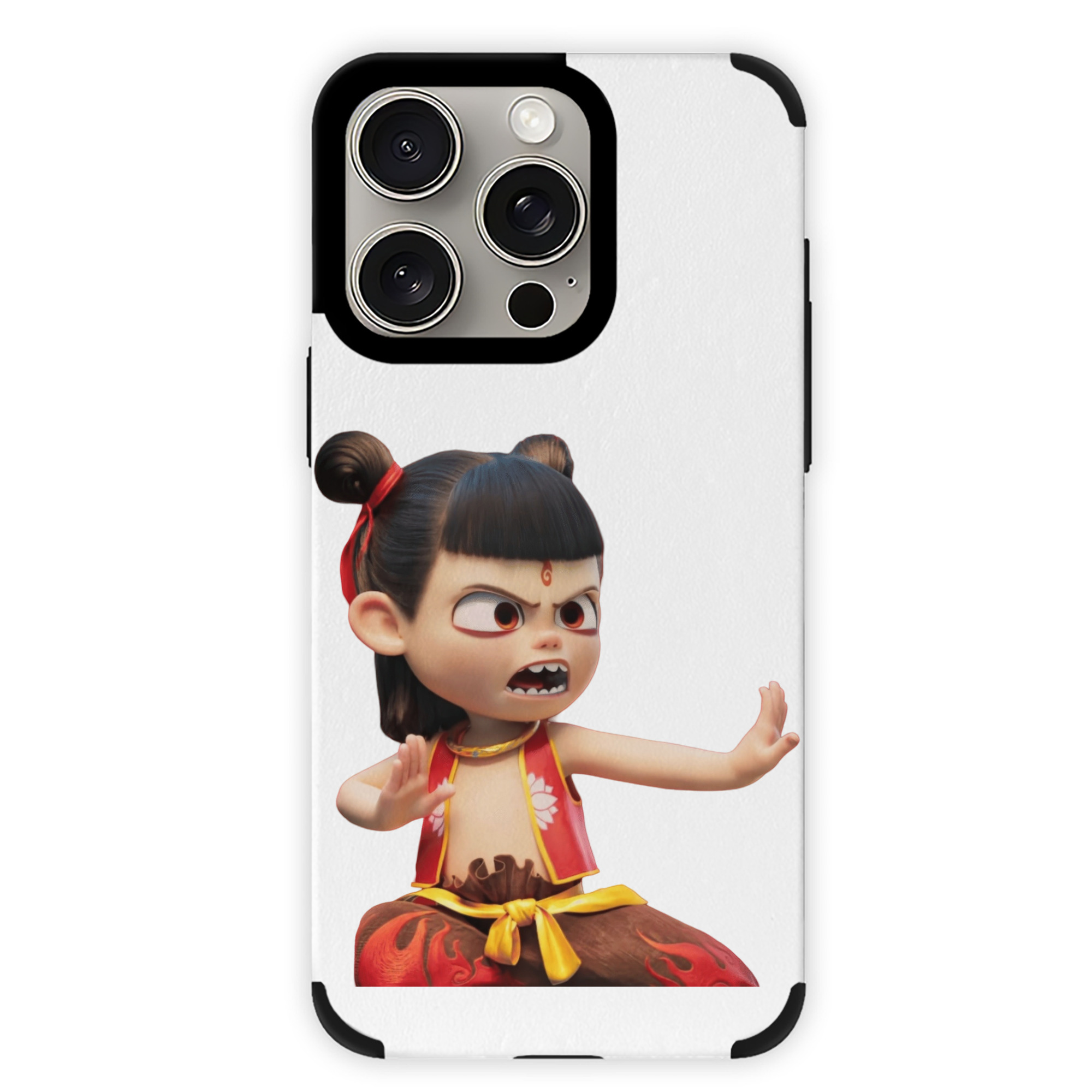 （画像用） Ne Zha 2 ナタ 魔童の大暴れ 【iPhone15ProMax対応】 PUレザー スマホケース 耐衝撃＆黄変防止