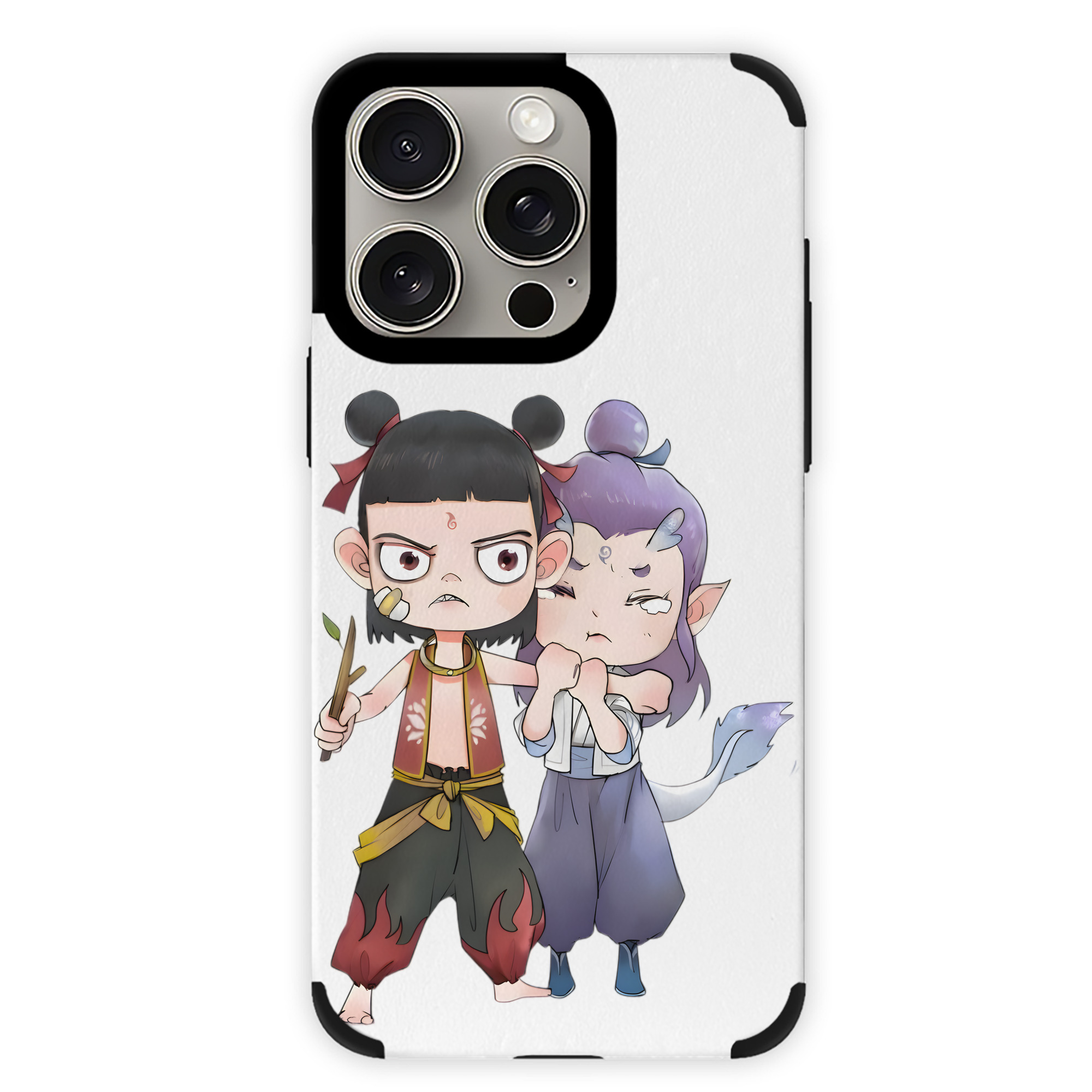 （画像用） Ne Zha 2 ナタ 魔童の大暴れ 【iPhone15ProMax対応】 PUレザー スマホケース 耐衝撃＆黄変防止