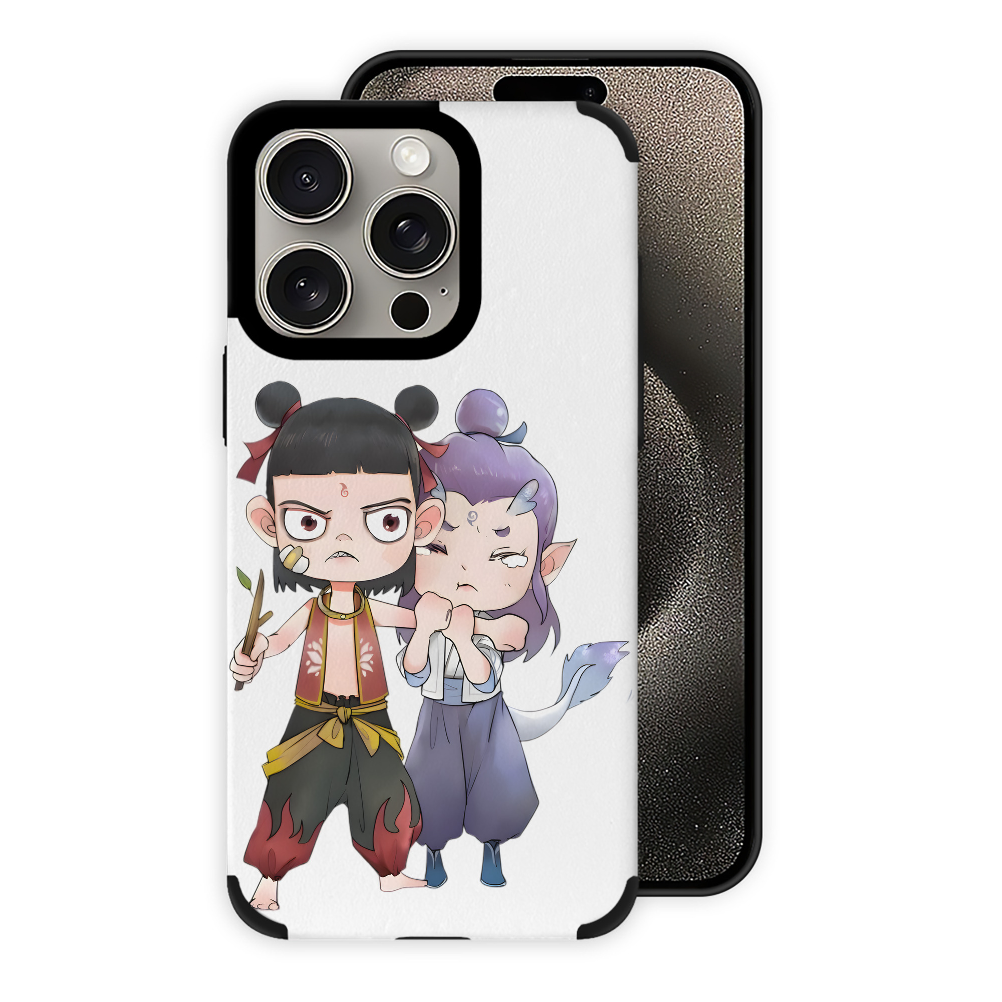 （画像用） Ne Zha 2 ナタ 魔童の大暴れ 【iPhone15ProMax対応】 PUレザー スマホケース 耐衝撃＆黄変防止