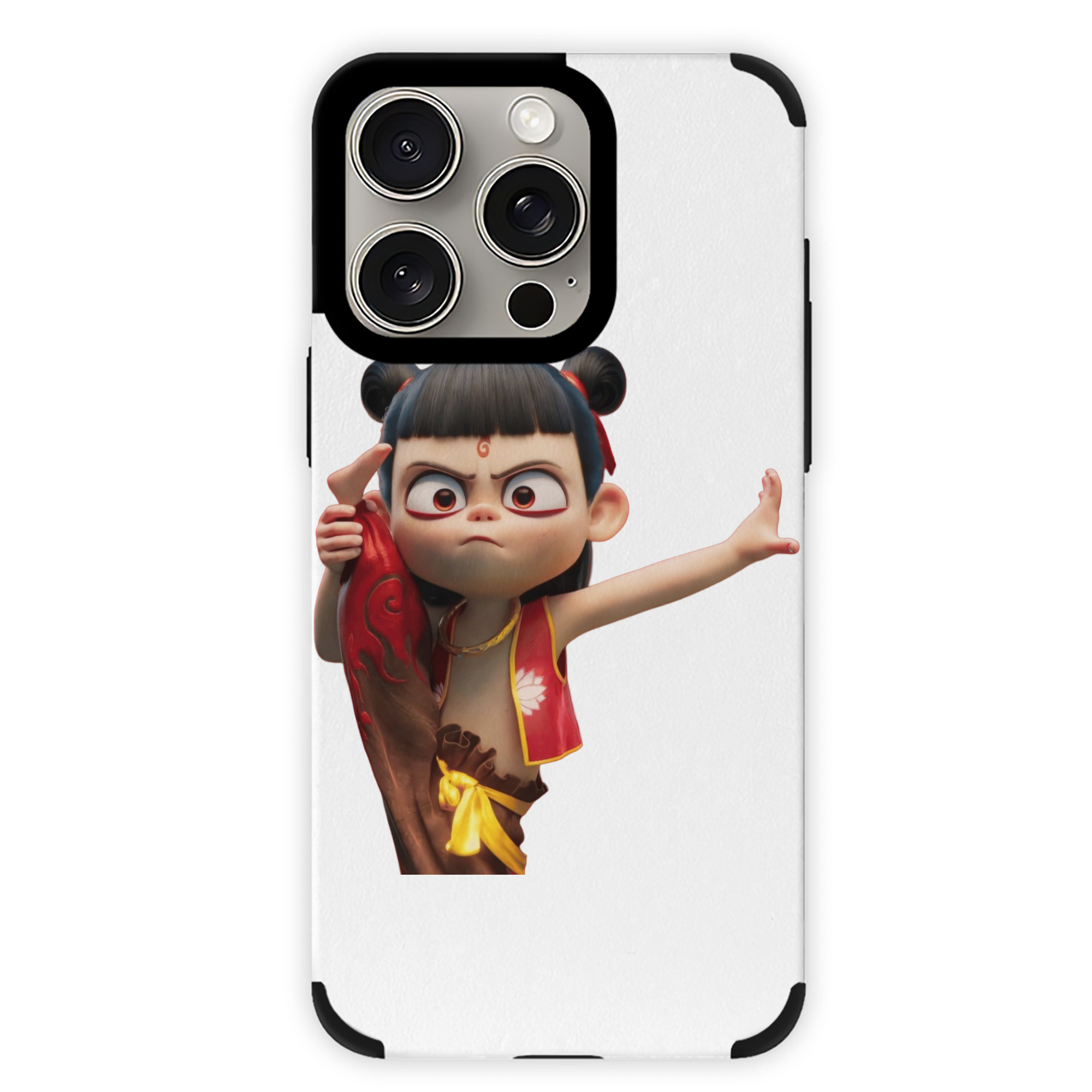 （画像用） Ne Zha 2 ナタ 魔童の大暴れ 【iPhone15ProMax対応】 PUレザー スマホケース 耐衝撃＆黄変防止