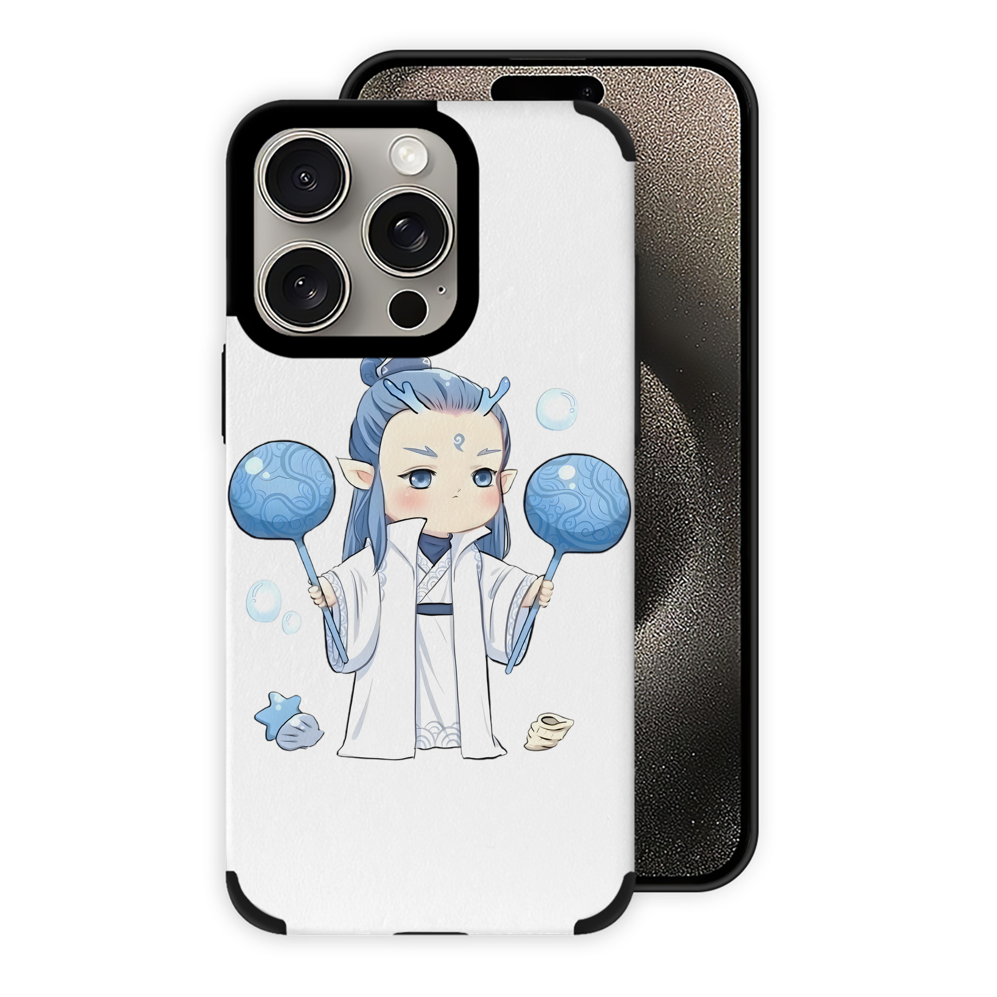 （画像用） Ne Zha 2 ナタ 魔童の大暴れ 【iPhone15ProMax対応】 PUレザー スマホケース 耐衝撃＆黄変防止