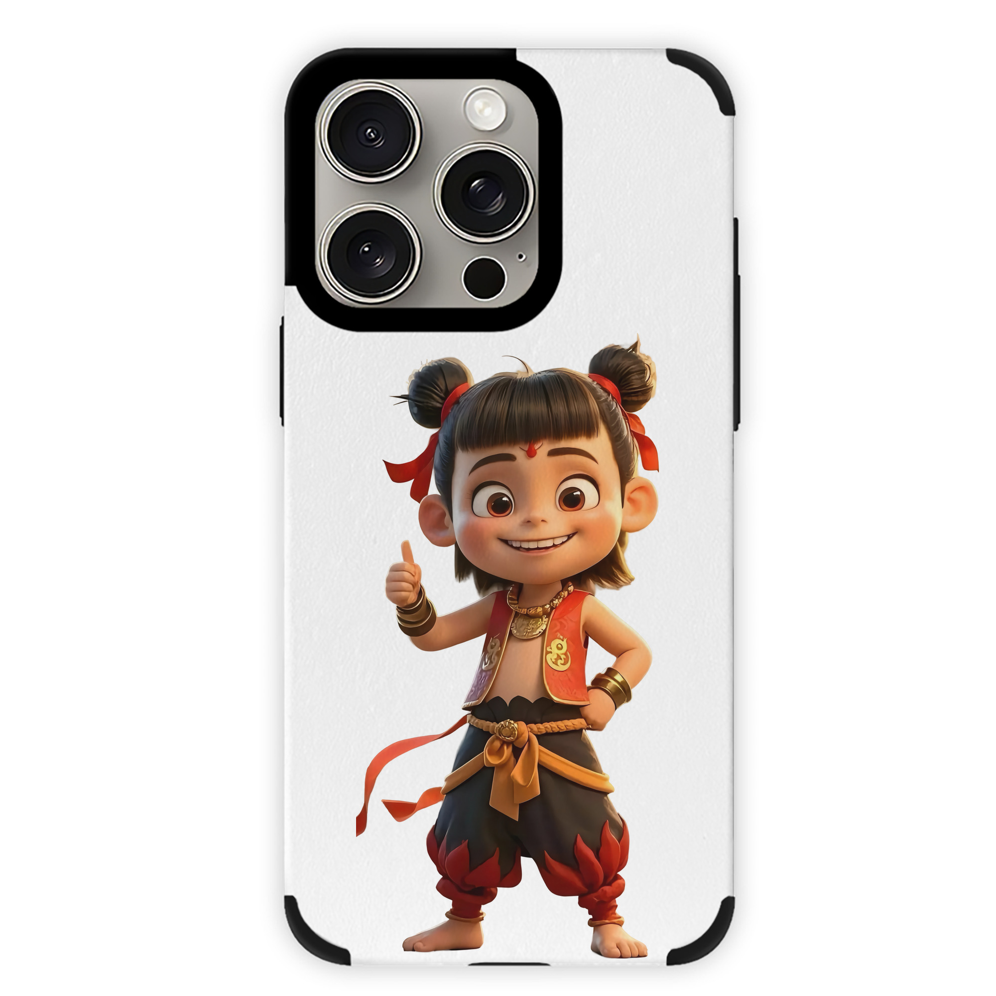 （画像用） Ne Zha 2 ナタ 魔童の大暴れ 【iPhone15ProMax対応】 PUレザー スマホケース 耐衝撃＆黄変防止