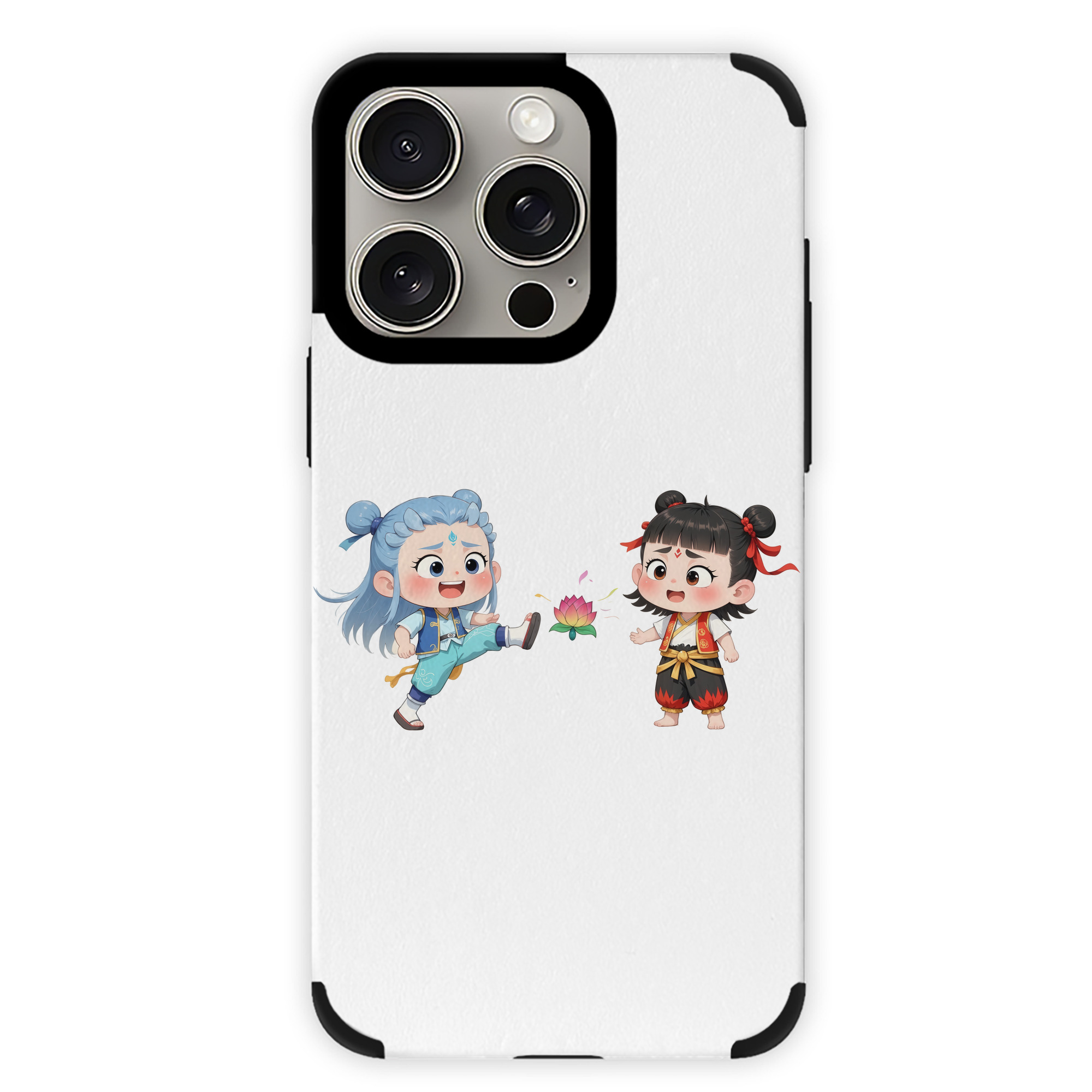 （画像用） Ne Zha 2 ナタ 魔童の大暴れ 【iPhone15ProMax対応】 PUレザー スマホケース 耐衝撃＆黄変防止