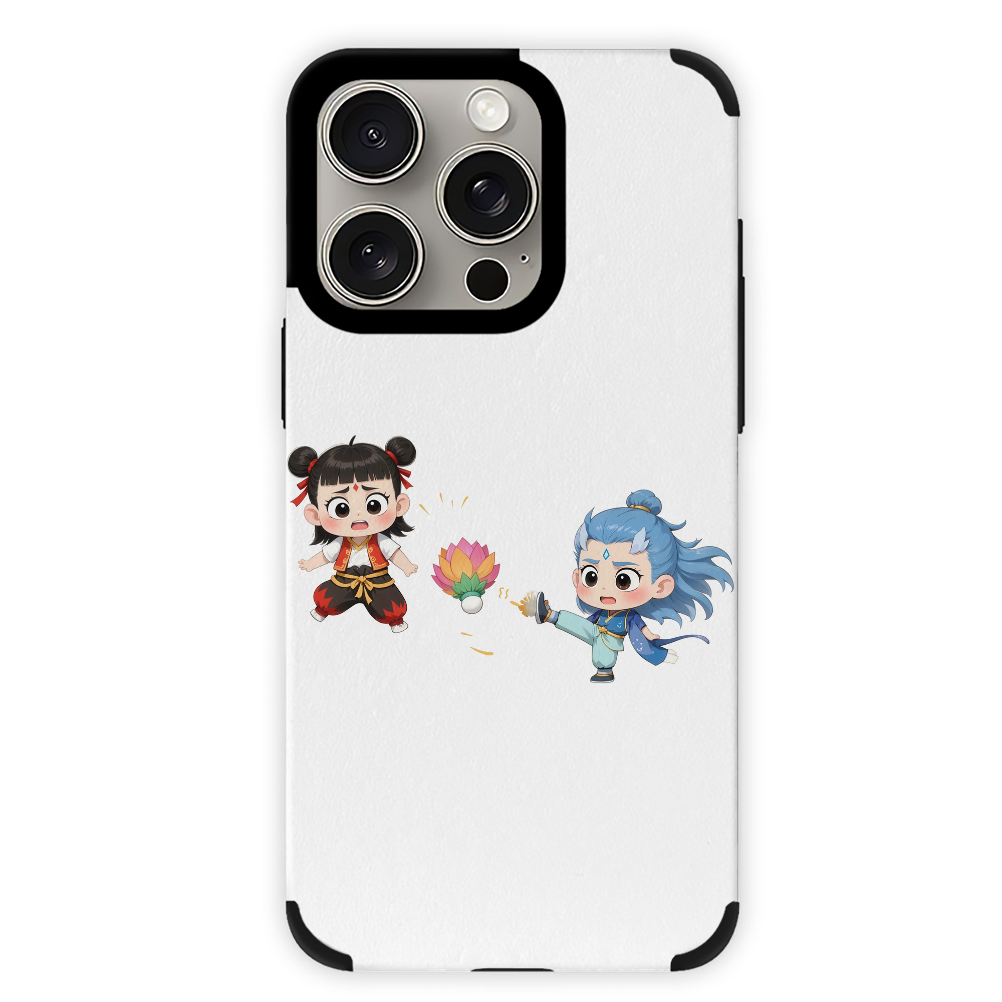 （画像用） Ne Zha 2 ナタ 魔童の大暴れ 【iPhone15ProMax対応】 PUレザー スマホケース 耐衝撃＆黄変防止