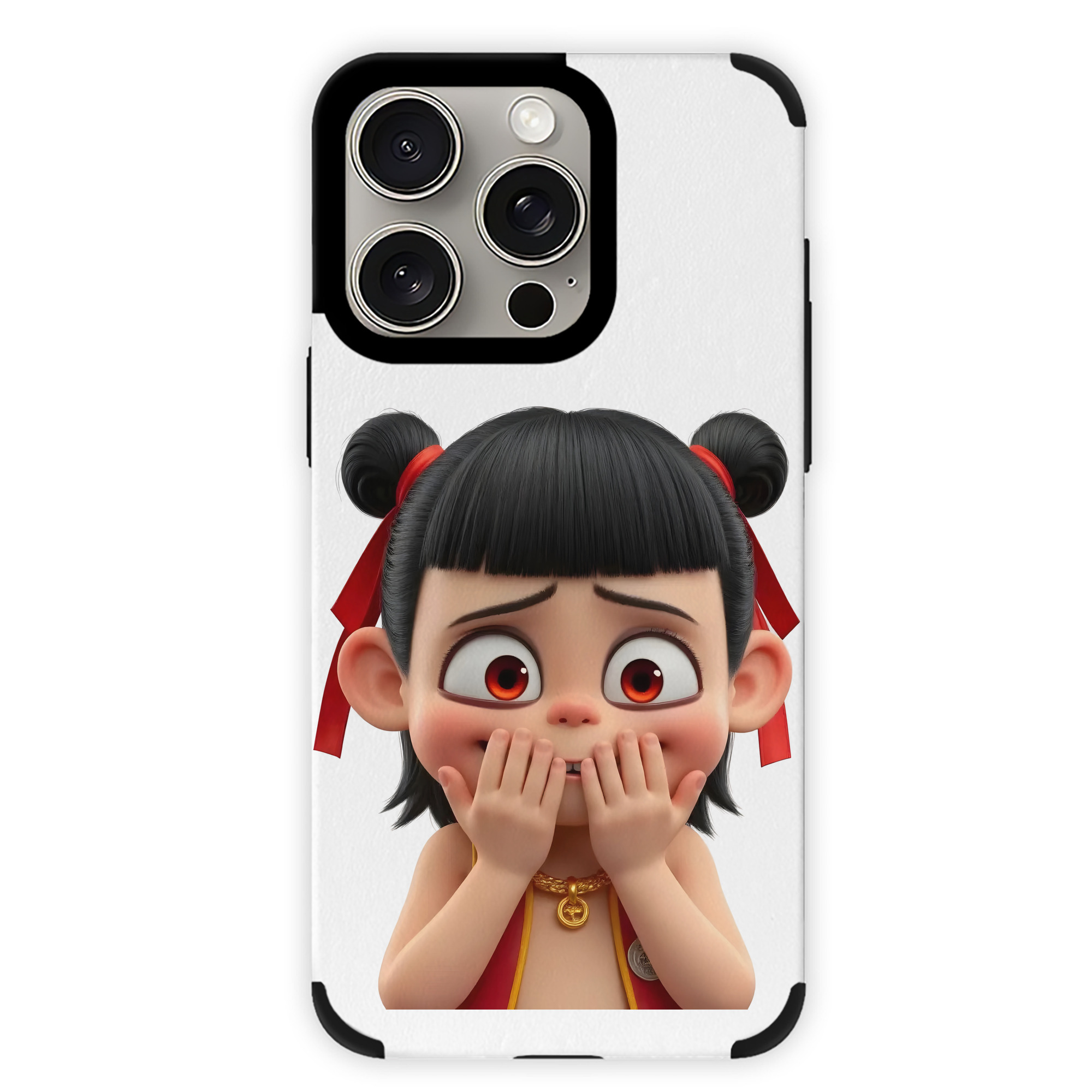 （画像用） Ne Zha 2 ナタ 魔童の大暴れ 【iPhone15ProMax対応】 PUレザー スマホケース 耐衝撃＆黄変防止