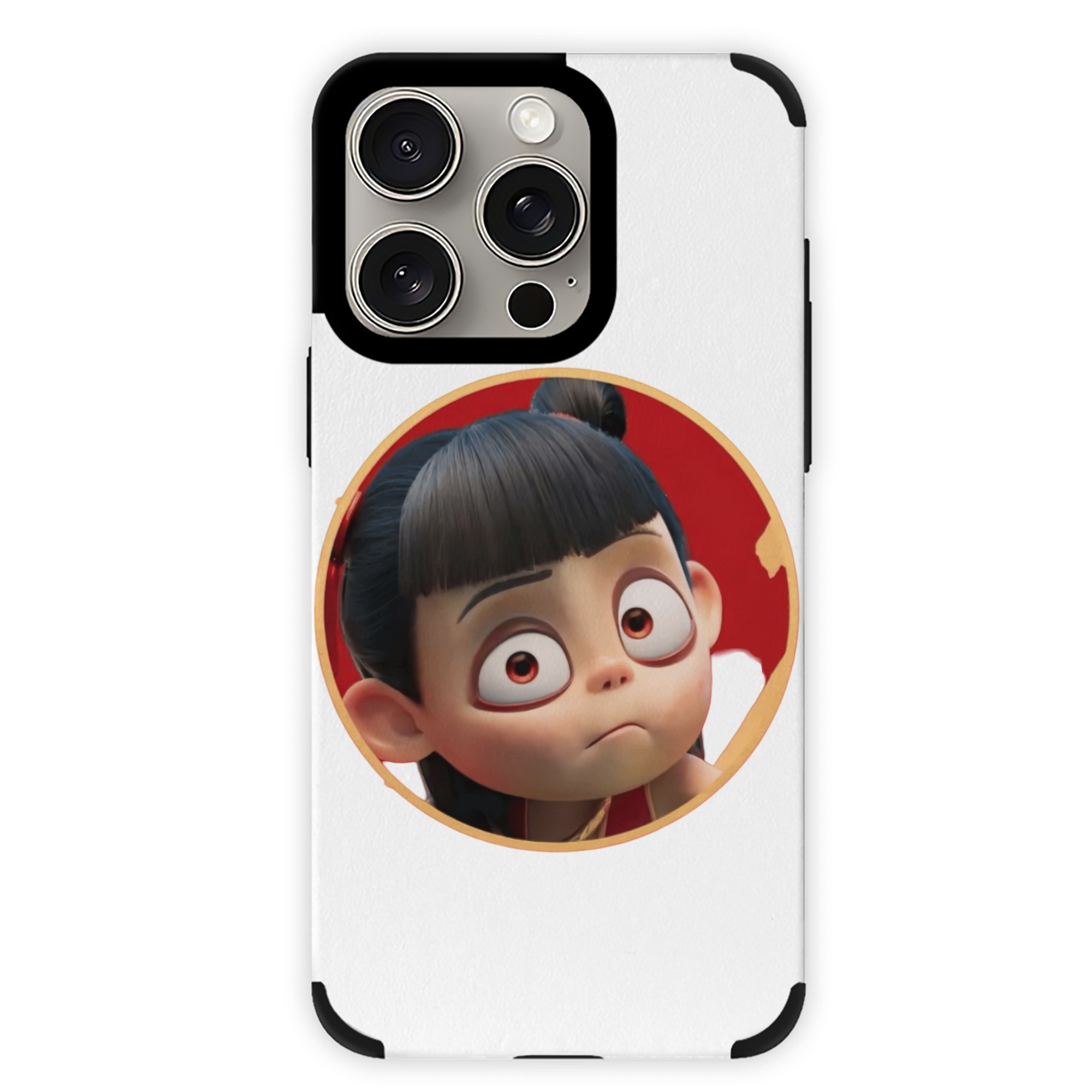 （画像用） Ne Zha 2 ナタ 魔童の大暴れ 【iPhone15ProMax対応】 PUレザー スマホケース 耐衝撃＆黄変防止