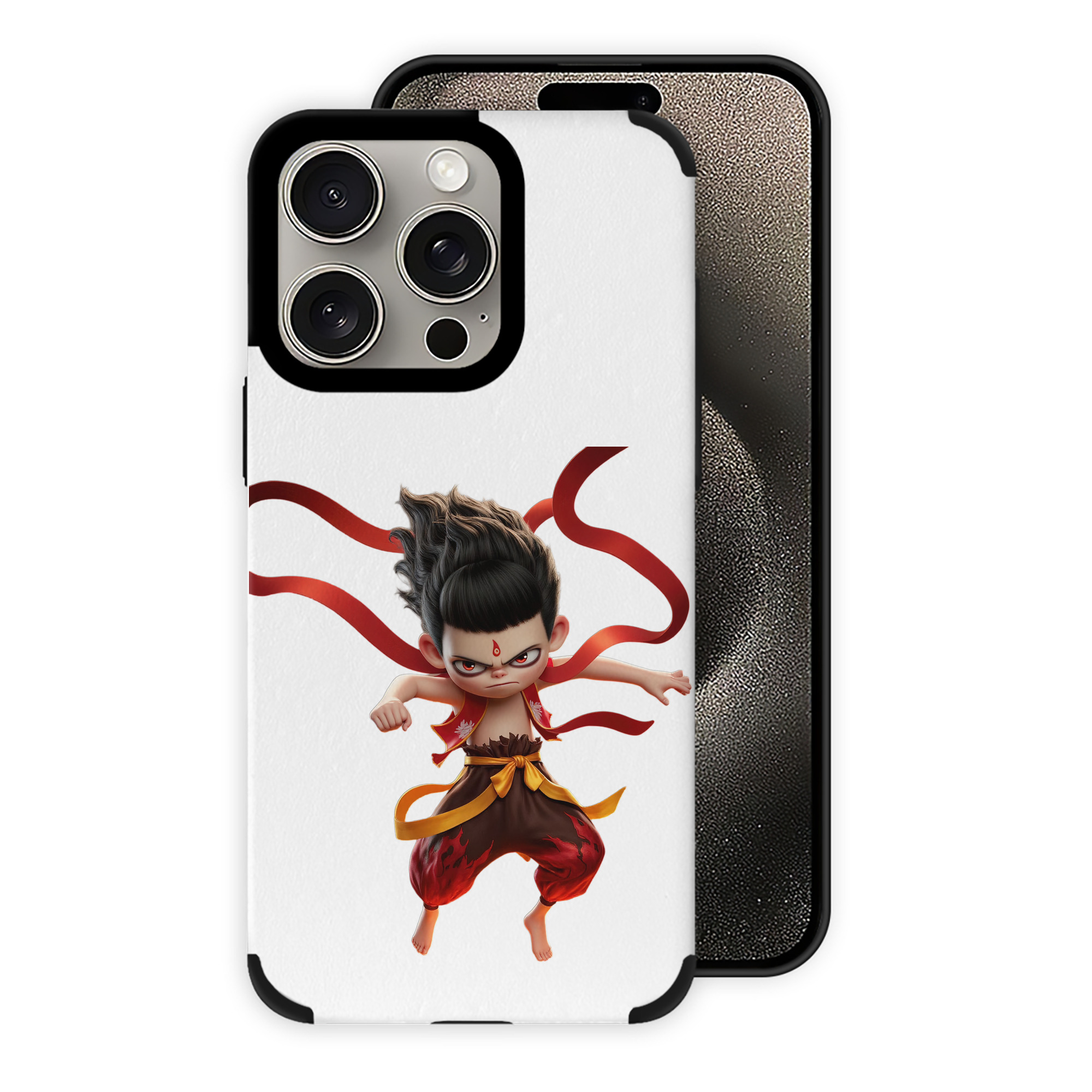 Ne Zha 2 ナタ 魔童の大暴れ 【iPhone15ProMax対応】 PUレザー スマホケース 耐衝撃＆黄変防止