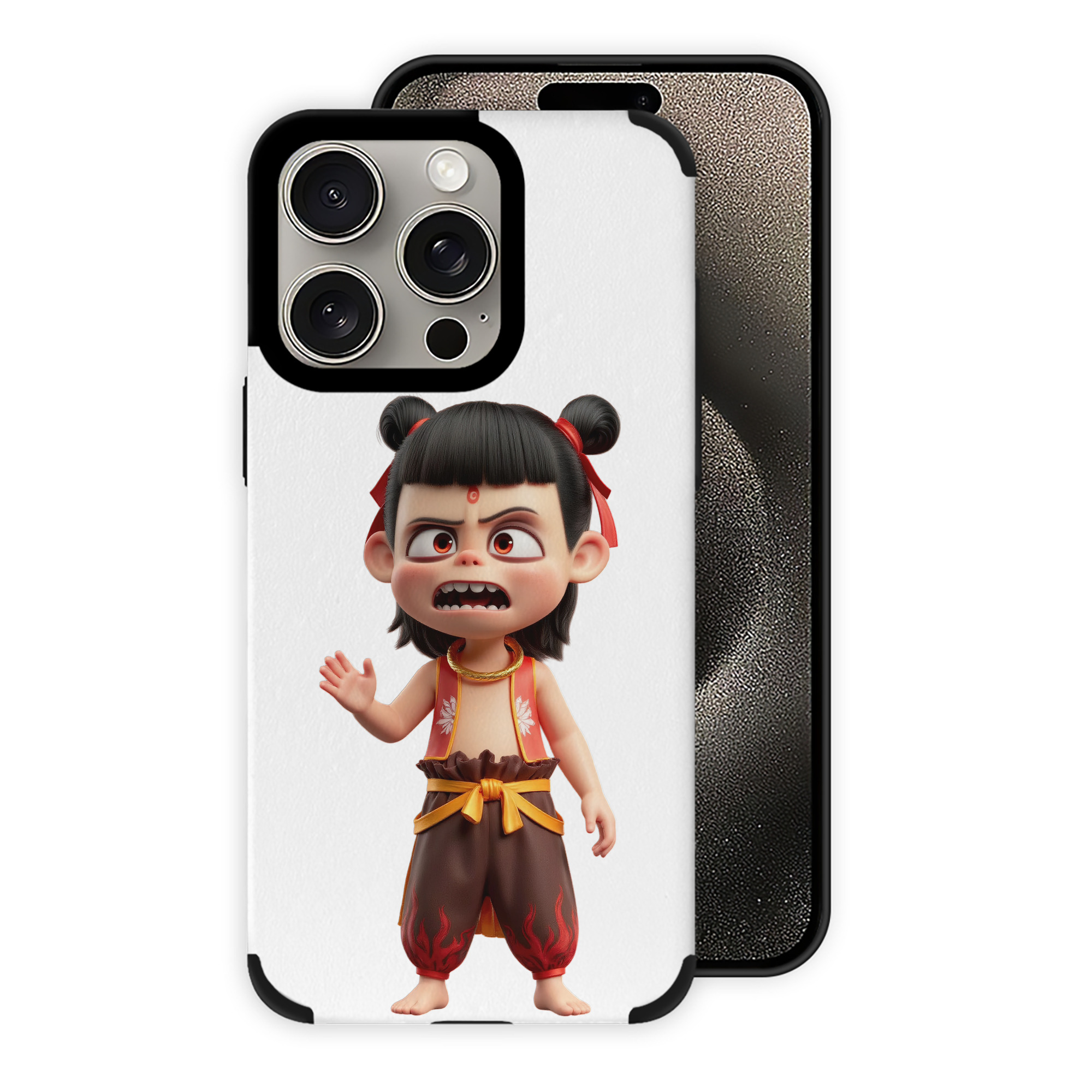 Ne Zha 2 ナタ 魔童の大暴れ 【iPhone15ProMax対応】 PUレザー スマホケース 耐衝撃＆黄変防止