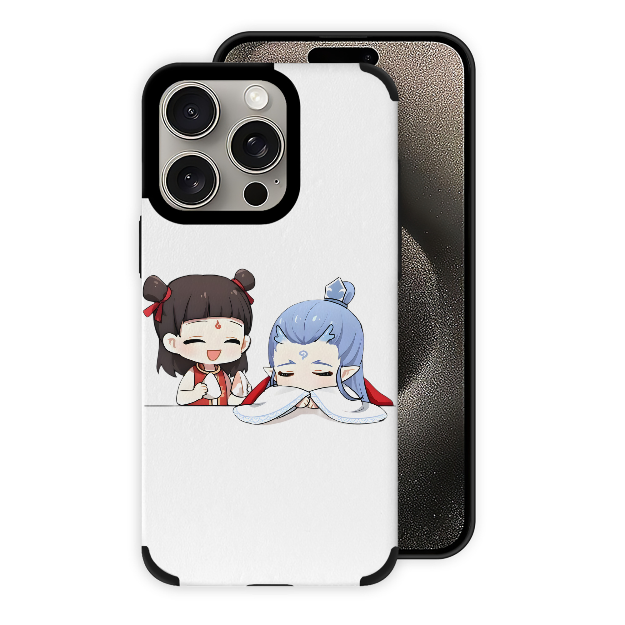 （画像用） Ne Zha 2 ナタ 魔童の大暴れ 【iPhone15ProMax対応】 PUレザー スマホケース 耐衝撃＆黄変防止