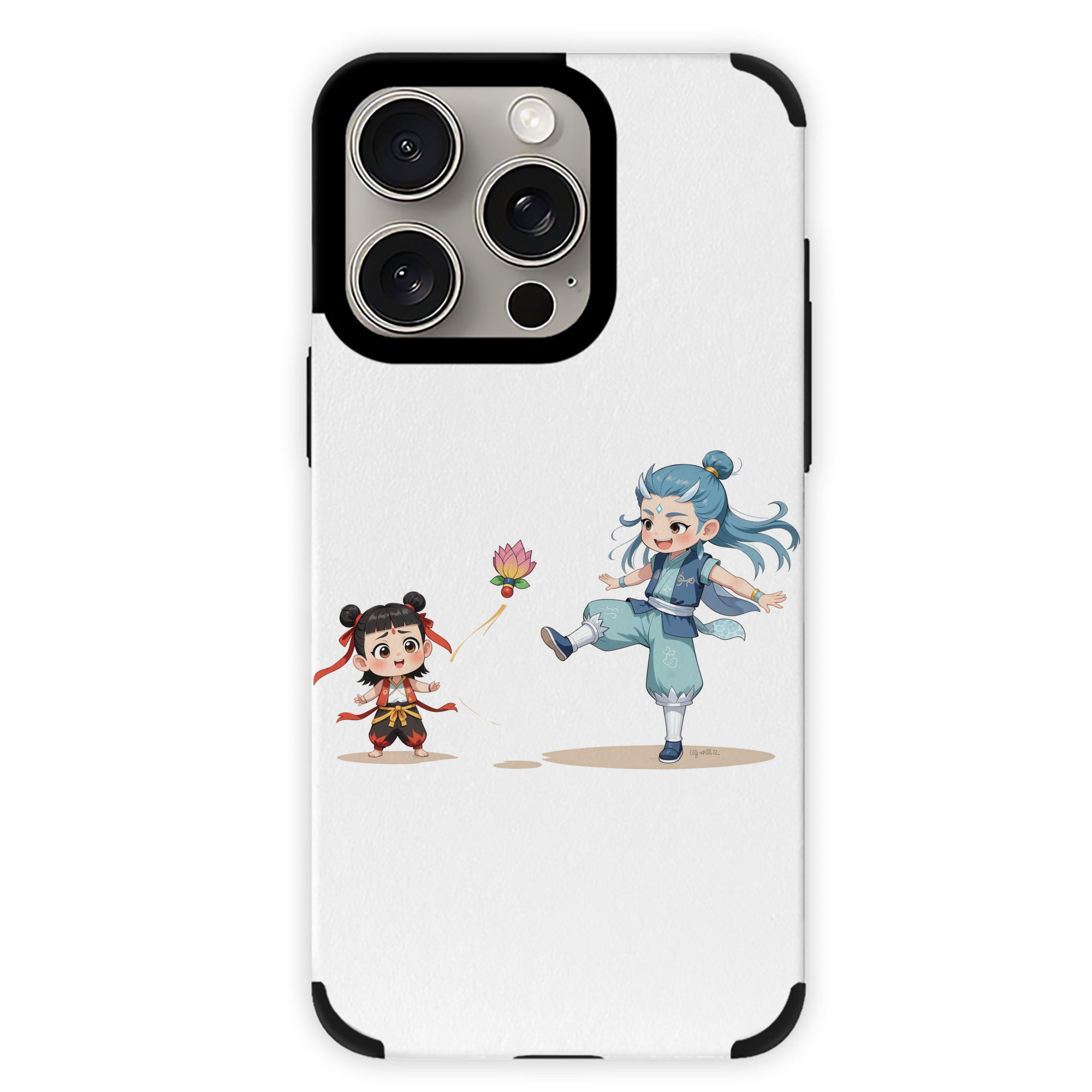 （画像用） Ne Zha 2 ナタ 魔童の大暴れ 【iPhone15ProMax対応】 PUレザー スマホケース 耐衝撃＆黄変防止