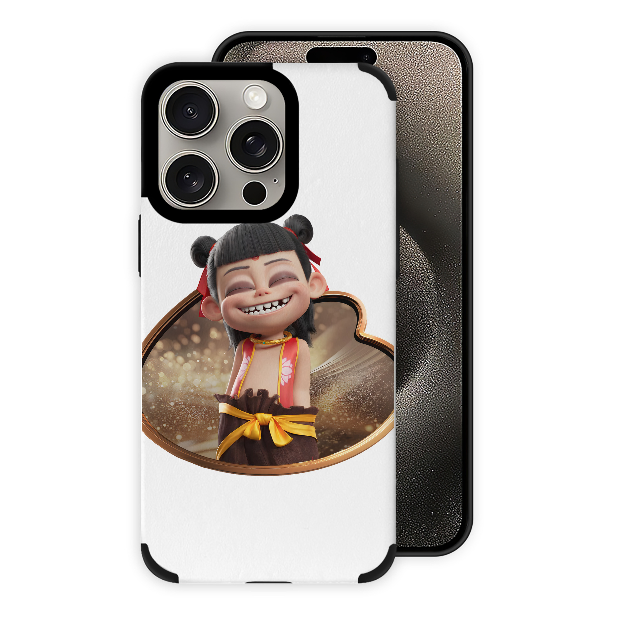 （画像用） Ne Zha 2 ナタ 魔童の大暴れ 【iPhone15ProMax対応】 PUレザー スマホケース 耐衝撃＆黄変防止
