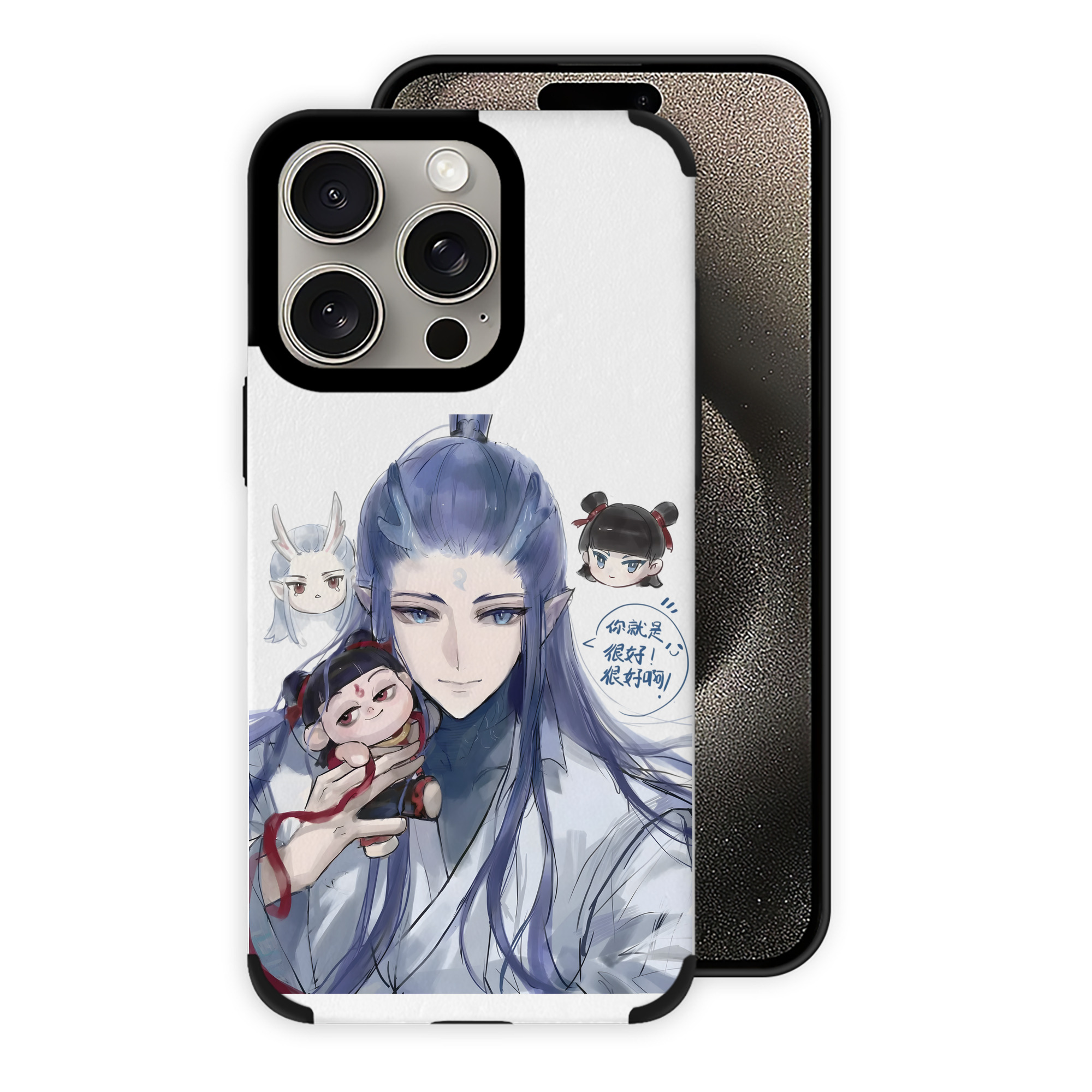 （画像用） Ne Zha 2 ナタ 魔童の大暴れ 【iPhone15ProMax対応】 PUレザー スマホケース 耐衝撃＆黄変防止