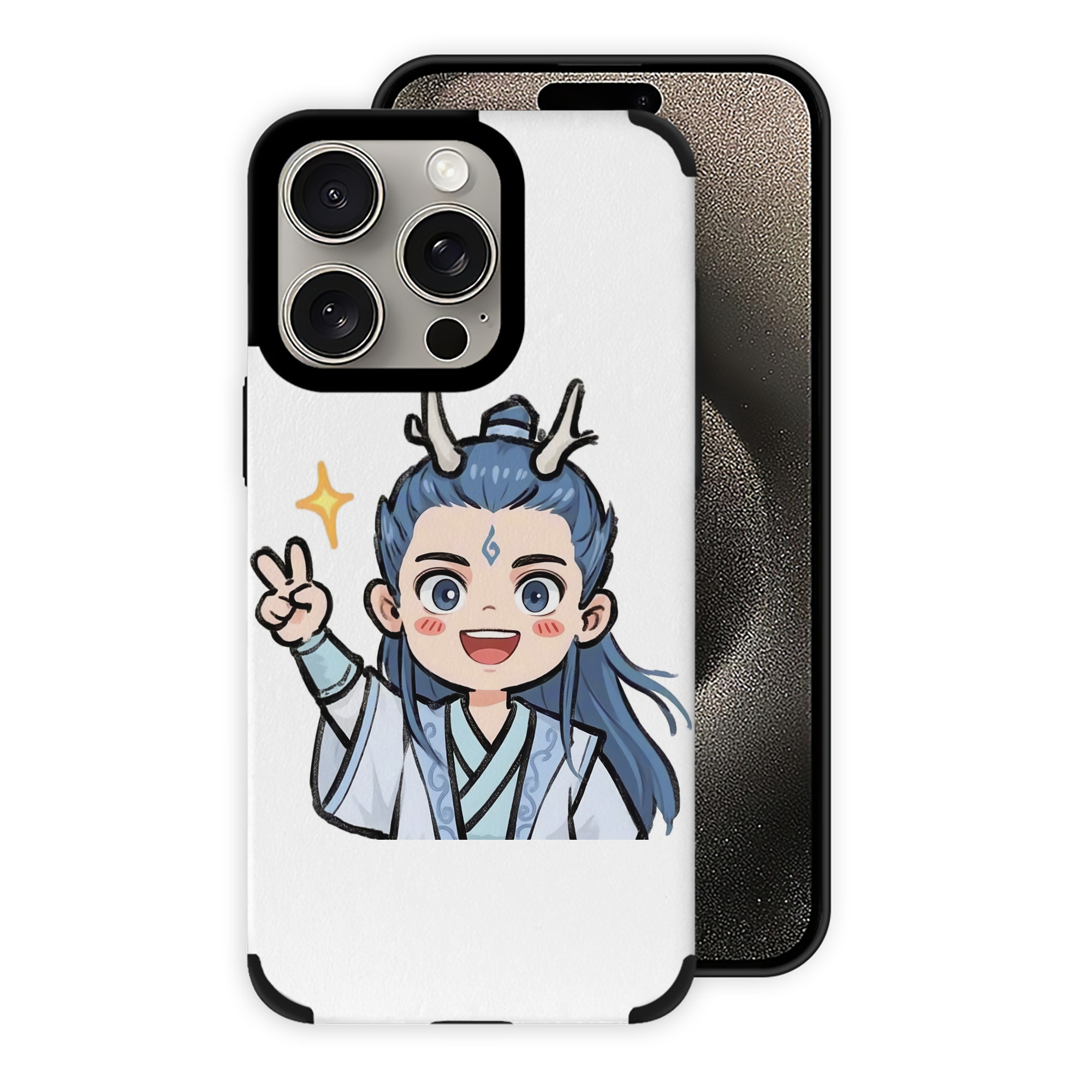 （画像用） Ne Zha 2 ナタ 魔童の大暴れ 【iPhone15ProMax対応】 PUレザー スマホケース 耐衝撃＆黄変防止