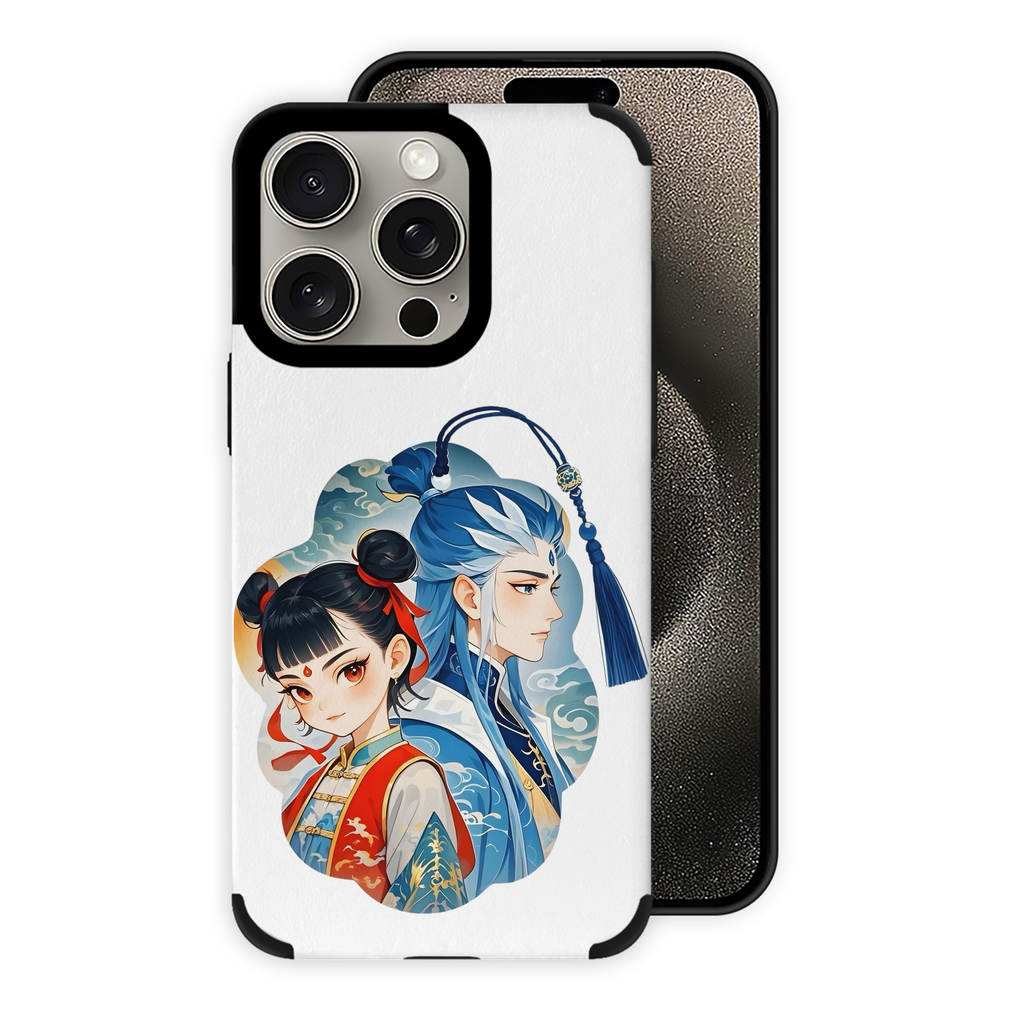 （画像用） Ne Zha 2 ナタ 魔童の大暴れ 【iPhone15ProMax対応】 PUレザー スマホケース 耐衝撃＆黄変防止