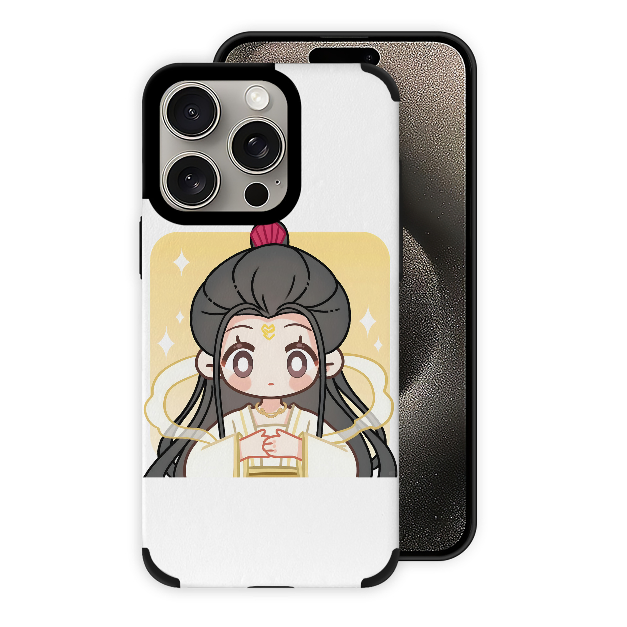（画像用） Ne Zha 2 ナタ 魔童の大暴れ 【iPhone15ProMax対応】 PUレザー スマホケース 耐衝撃＆黄変防止