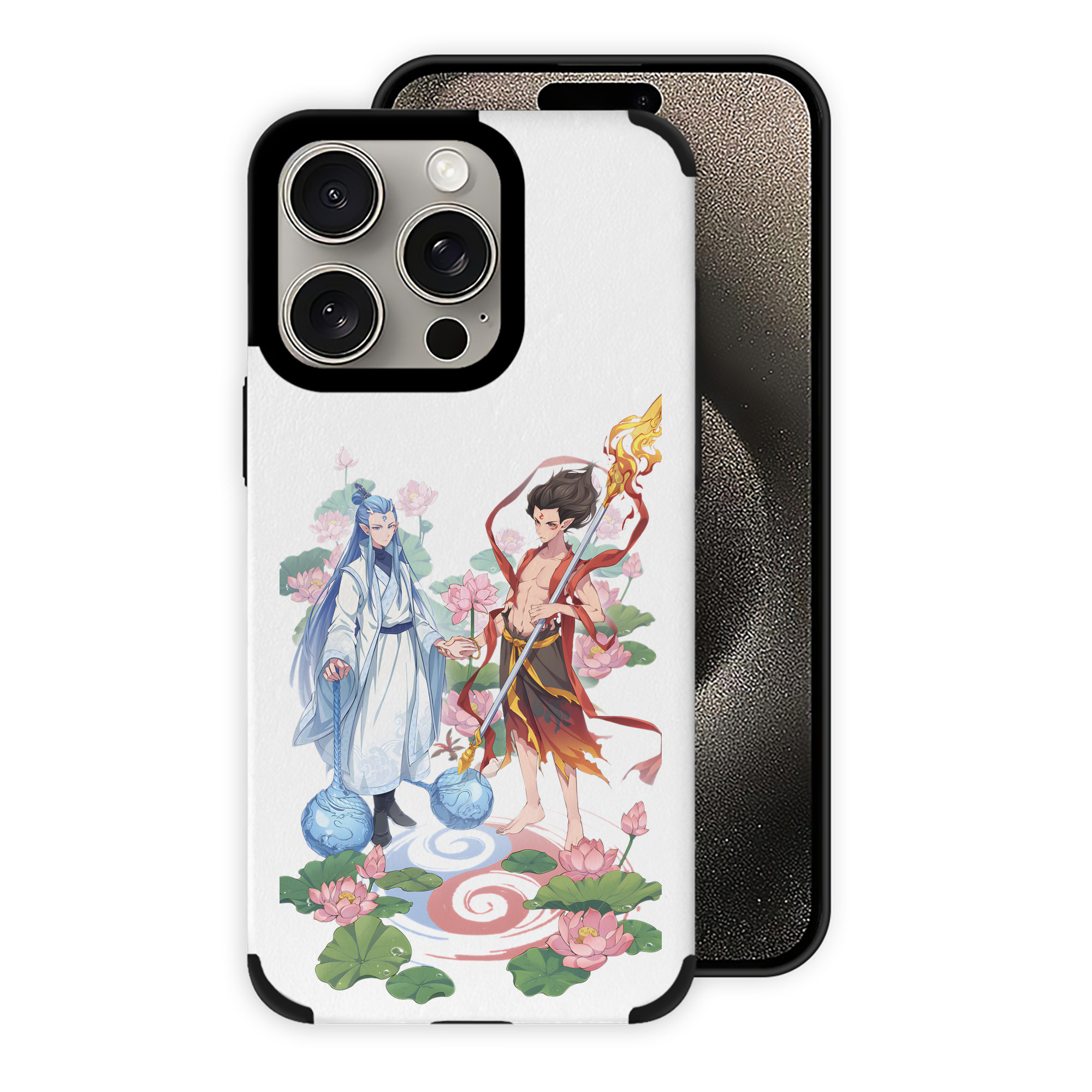 （画像用） Ne Zha 2 ナタ 魔童の大暴れ 【iPhone15ProMax対応】 PUレザー スマホケース 耐衝撃＆黄変防止
