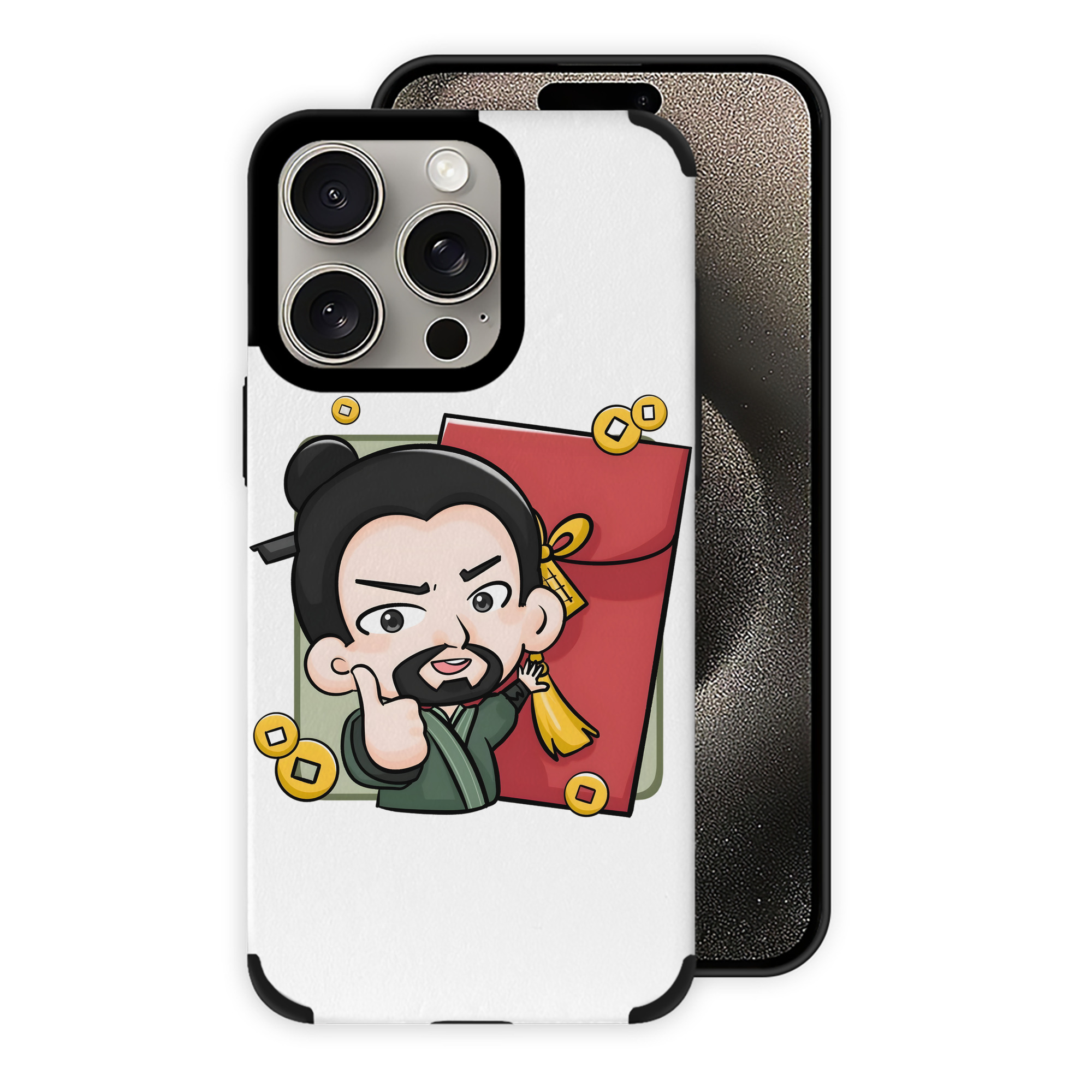 （画像用） Ne Zha 2 ナタ 魔童の大暴れ 【iPhone15ProMax対応】 PUレザー スマホケース 耐衝撃＆黄変防止