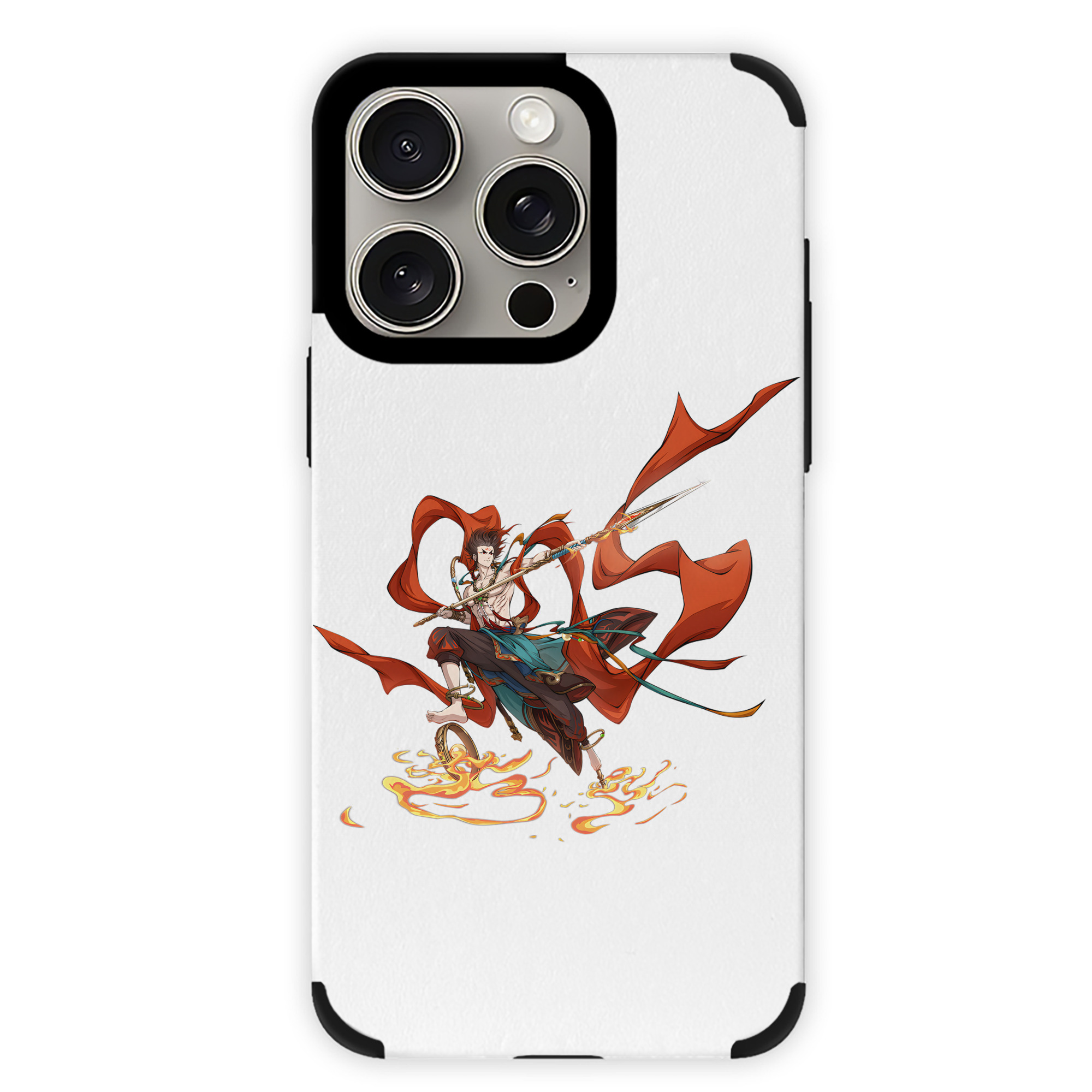 （画像用） Ne Zha 2 ナタ 魔童の大暴れ 【iPhone15ProMax対応】 PUレザー スマホケース 耐衝撃＆黄変防止
