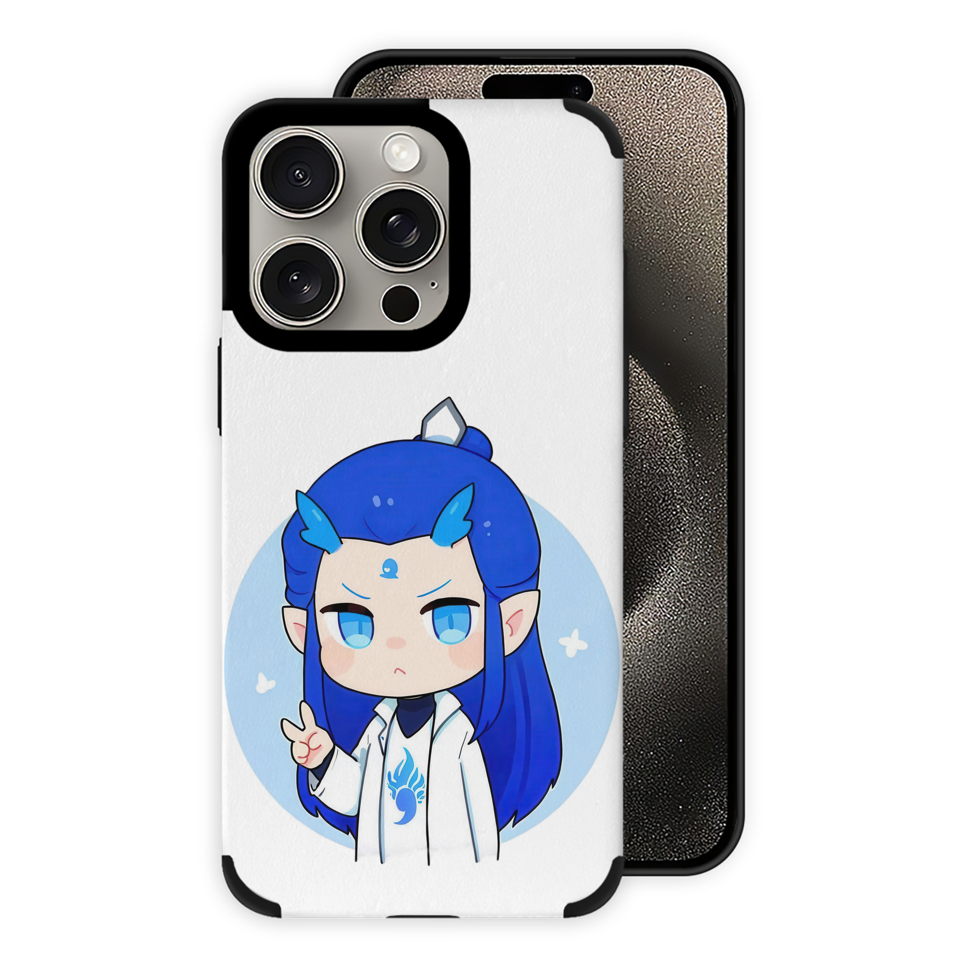 （画像用） Ne Zha 2 ナタ 魔童の大暴れ 【iPhone15ProMax対応】 PUレザー スマホケース 耐衝撃＆黄変防止