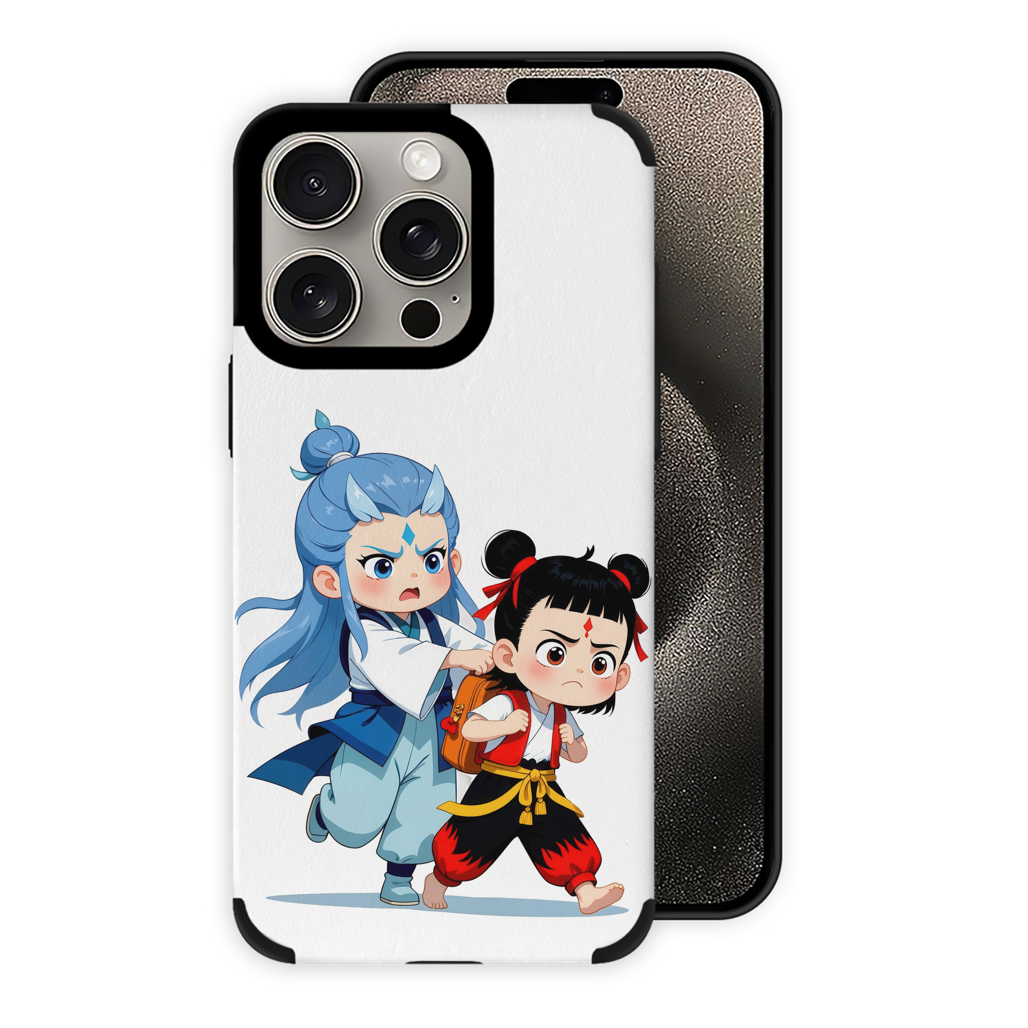 （画像用） Ne Zha 2 ナタ 魔童の大暴れ 【iPhone15ProMax対応】 PUレザー スマホケース 耐衝撃＆黄変防止