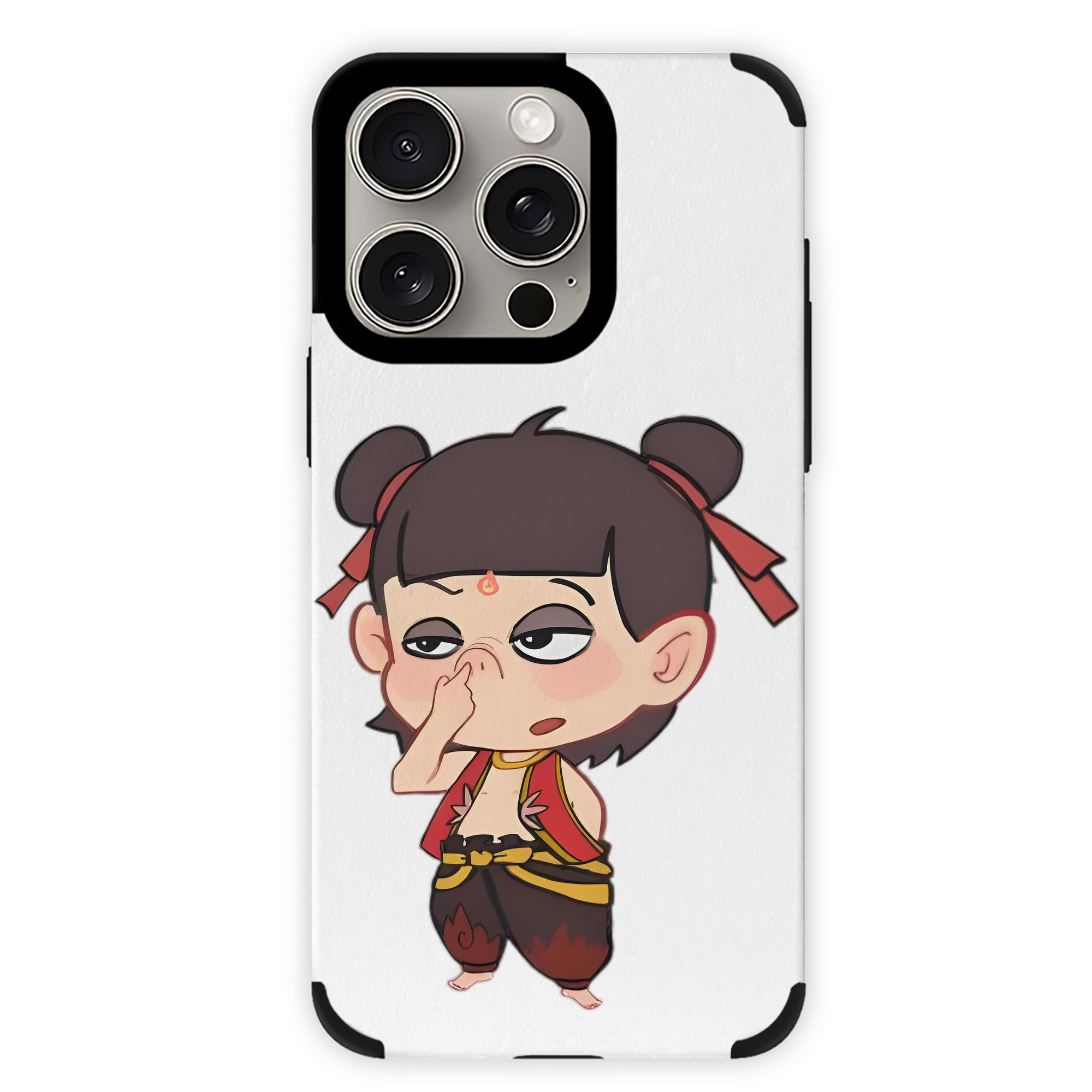 （画像用） Ne Zha 2 ナタ 魔童の大暴れ 【iPhone15ProMax対応】 PUレザー スマホケース 耐衝撃＆黄変防止