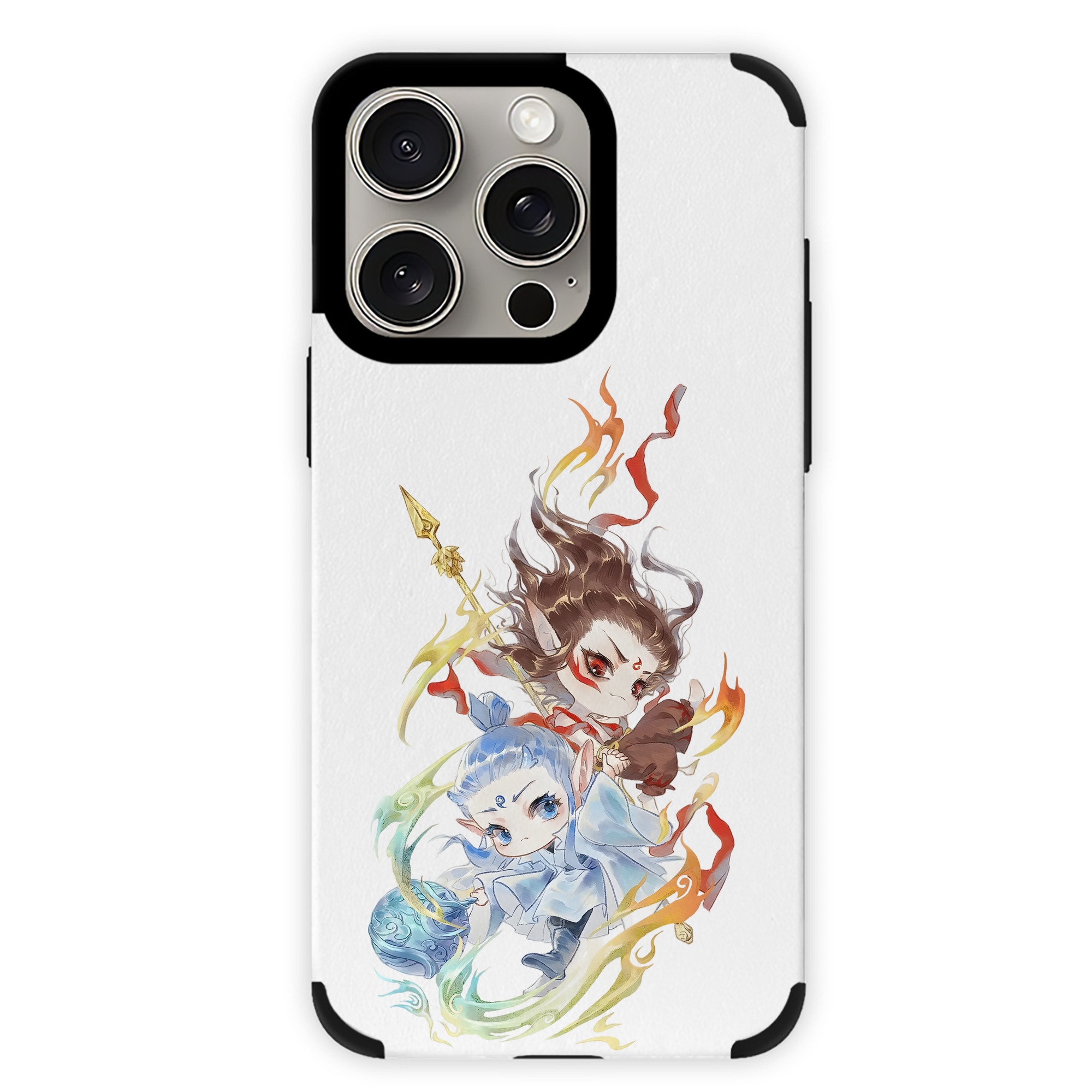 （画像用） Ne Zha 2 ナタ 魔童の大暴れ 【iPhone15ProMax対応】 PUレザー スマホケース 耐衝撃＆黄変防止