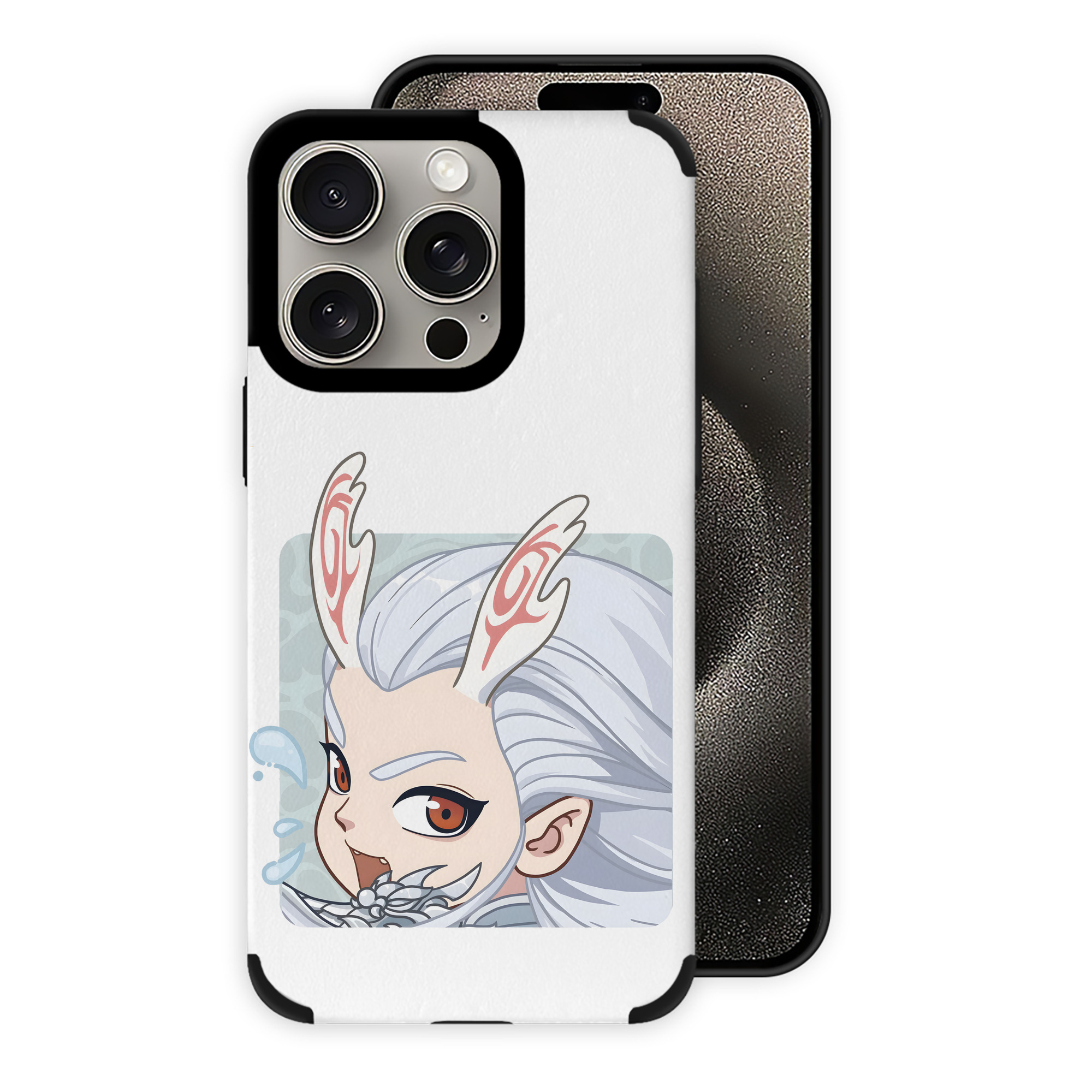 （画像用） Ne Zha 2 ナタ 魔童の大暴れ 【iPhone15ProMax対応】 PUレザー スマホケース 耐衝撃＆黄変防止