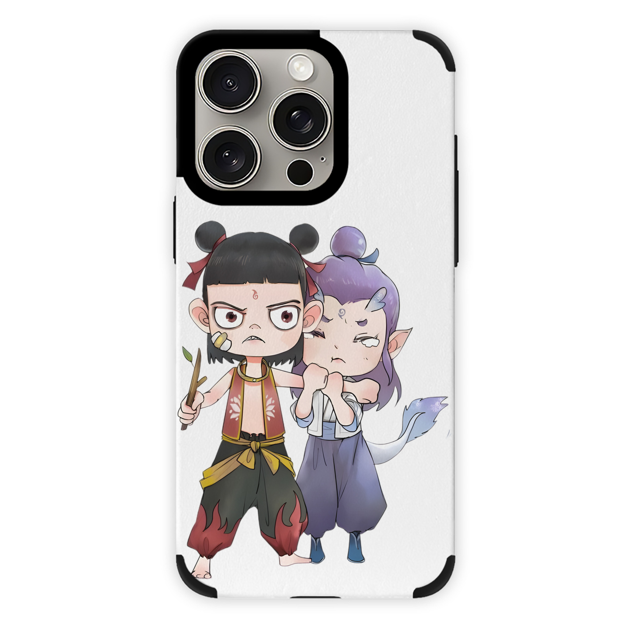 （画像用） Ne Zha 2 ナタ 魔童の大暴れ 【iPhone15ProMax対応】 PUレザー スマホケース 耐衝撃＆黄変防止