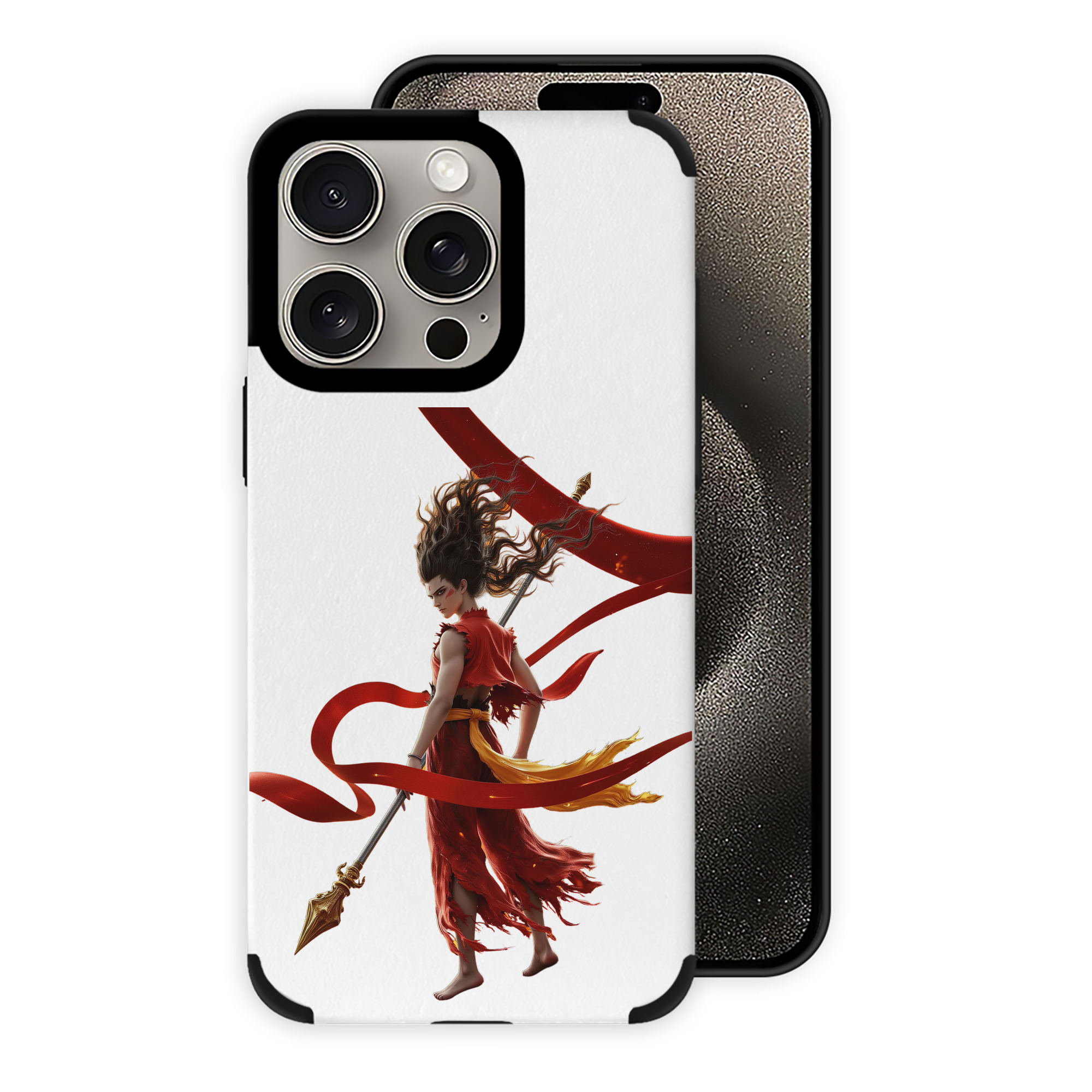 （画像用） Ne Zha 2 ナタ 魔童の大暴れ 【iPhone15ProMax対応】 PUレザー スマホケース 耐衝撃＆黄変防止