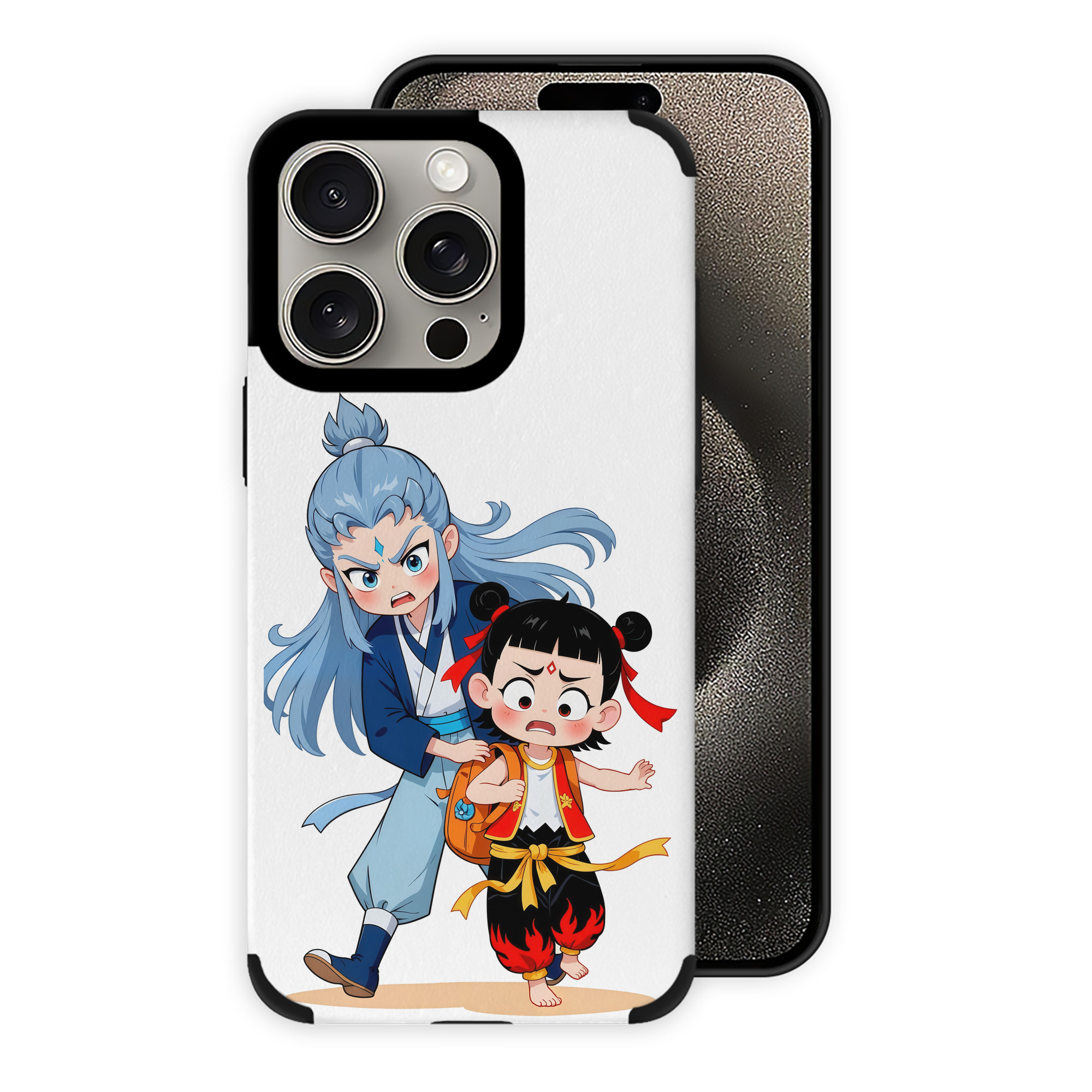 Ne Zha 2 ナタ 魔童の大暴れ 【iPhone15ProMax対応】 PUレザー スマホケース 耐衝撃＆黄変防止