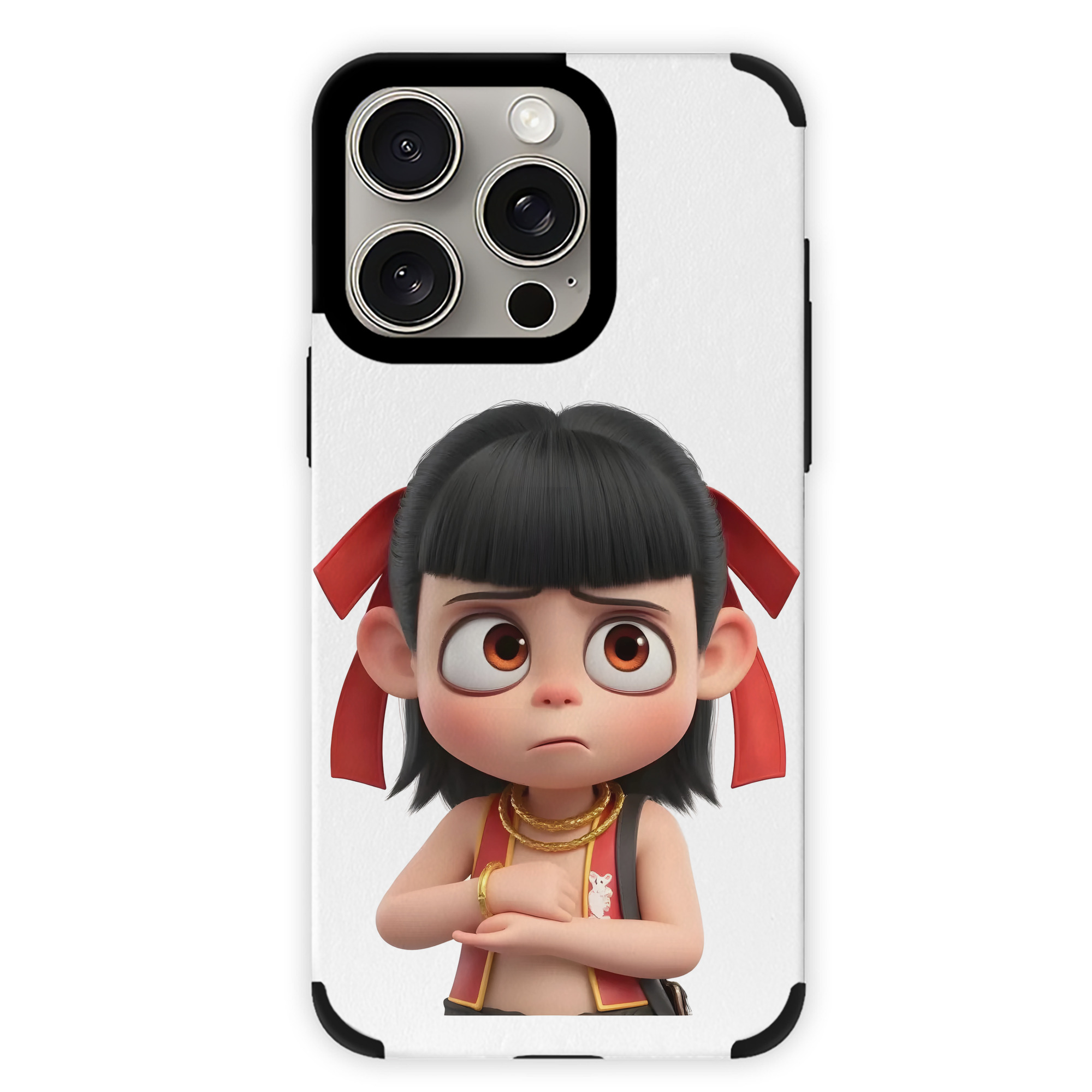 （画像用） Ne Zha 2 ナタ 魔童の大暴れ 【iPhone15ProMax対応】 PUレザー スマホケース 耐衝撃＆黄変防止