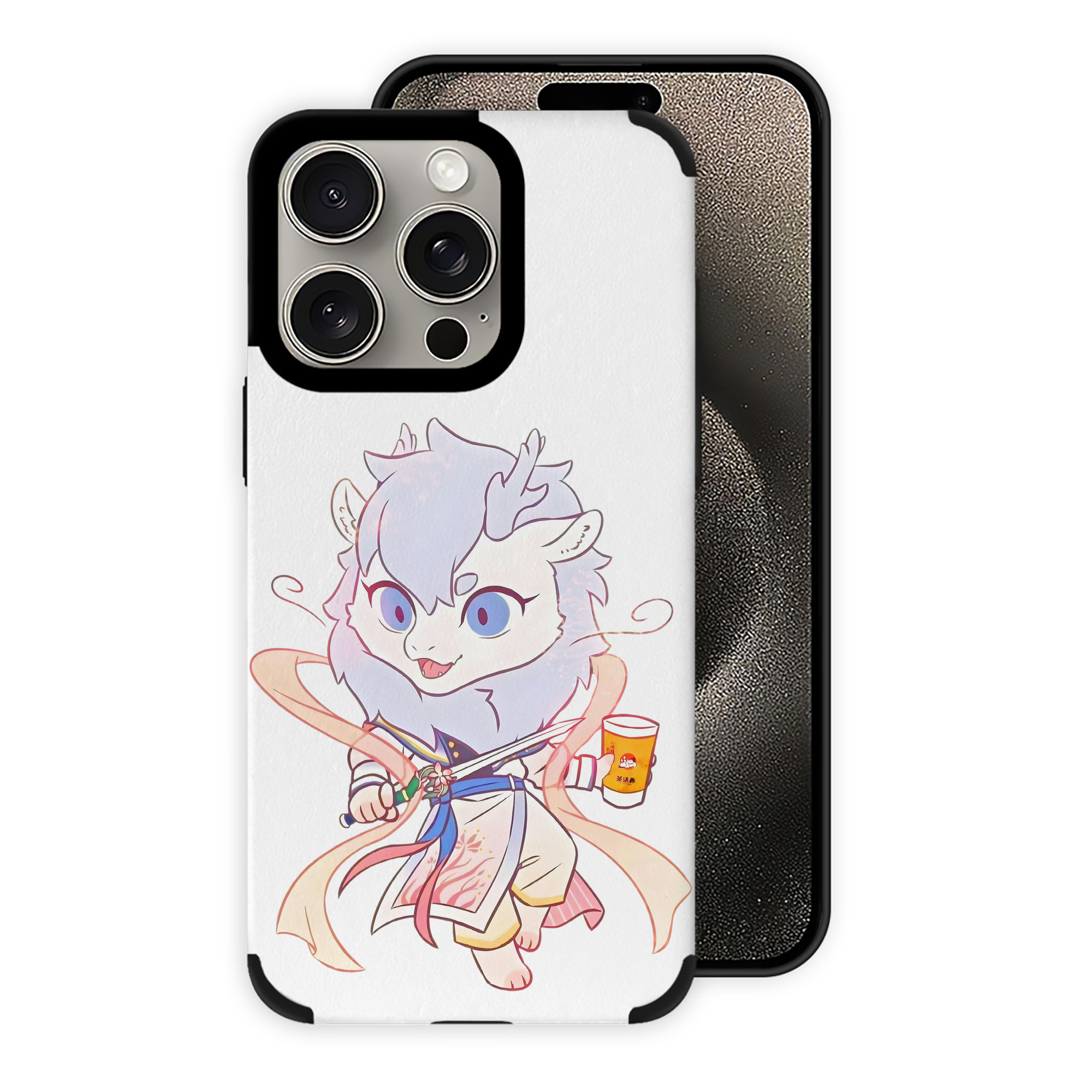 （画像用） Ne Zha 2 ナタ 魔童の大暴れ 【iPhone15ProMax対応】 PUレザー スマホケース 耐衝撃＆黄変防止