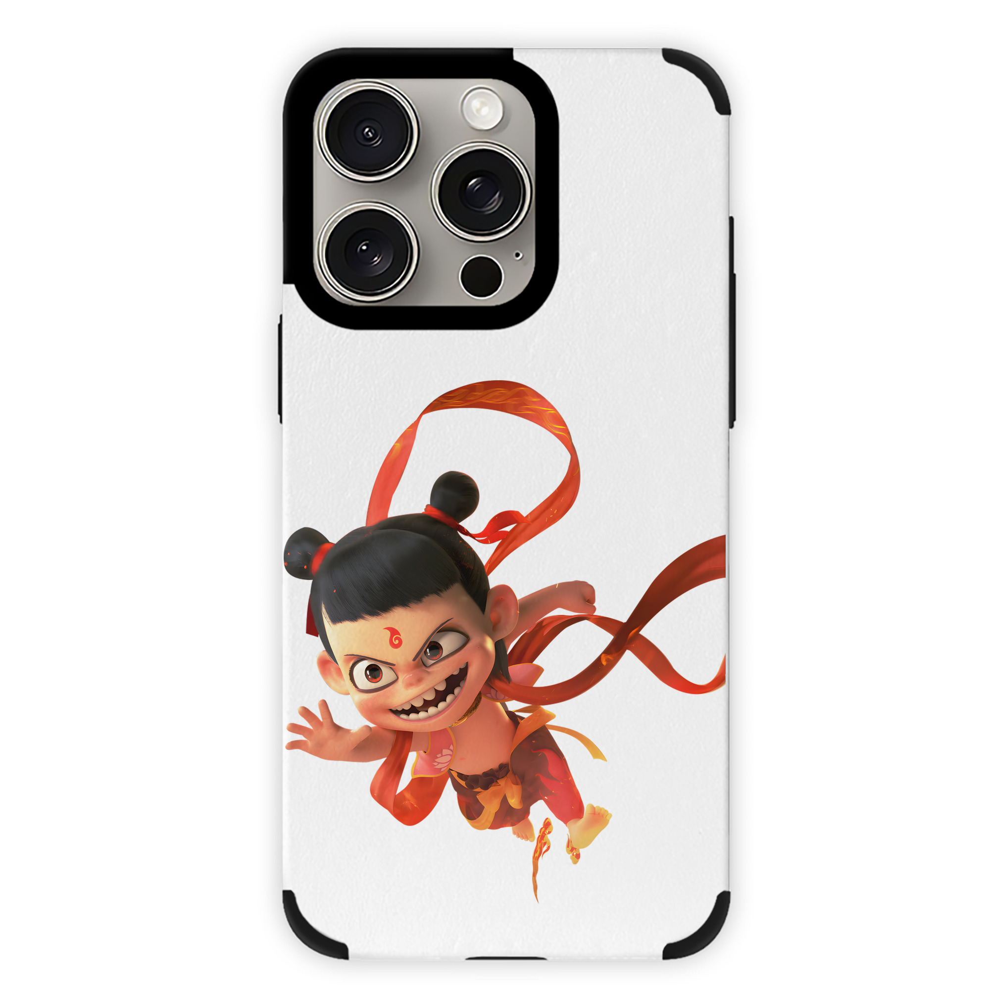 （画像用） Ne Zha 2 ナタ 魔童の大暴れ 【iPhone15ProMax対応】 PUレザー スマホケース 耐衝撃＆黄変防止