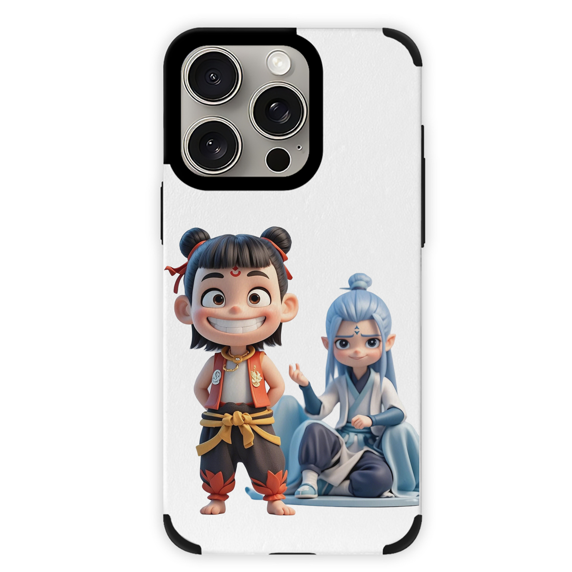 （画像用） Ne Zha 2 ナタ 魔童の大暴れ 【iPhone15ProMax対応】 PUレザー スマホケース 耐衝撃＆黄変防止
