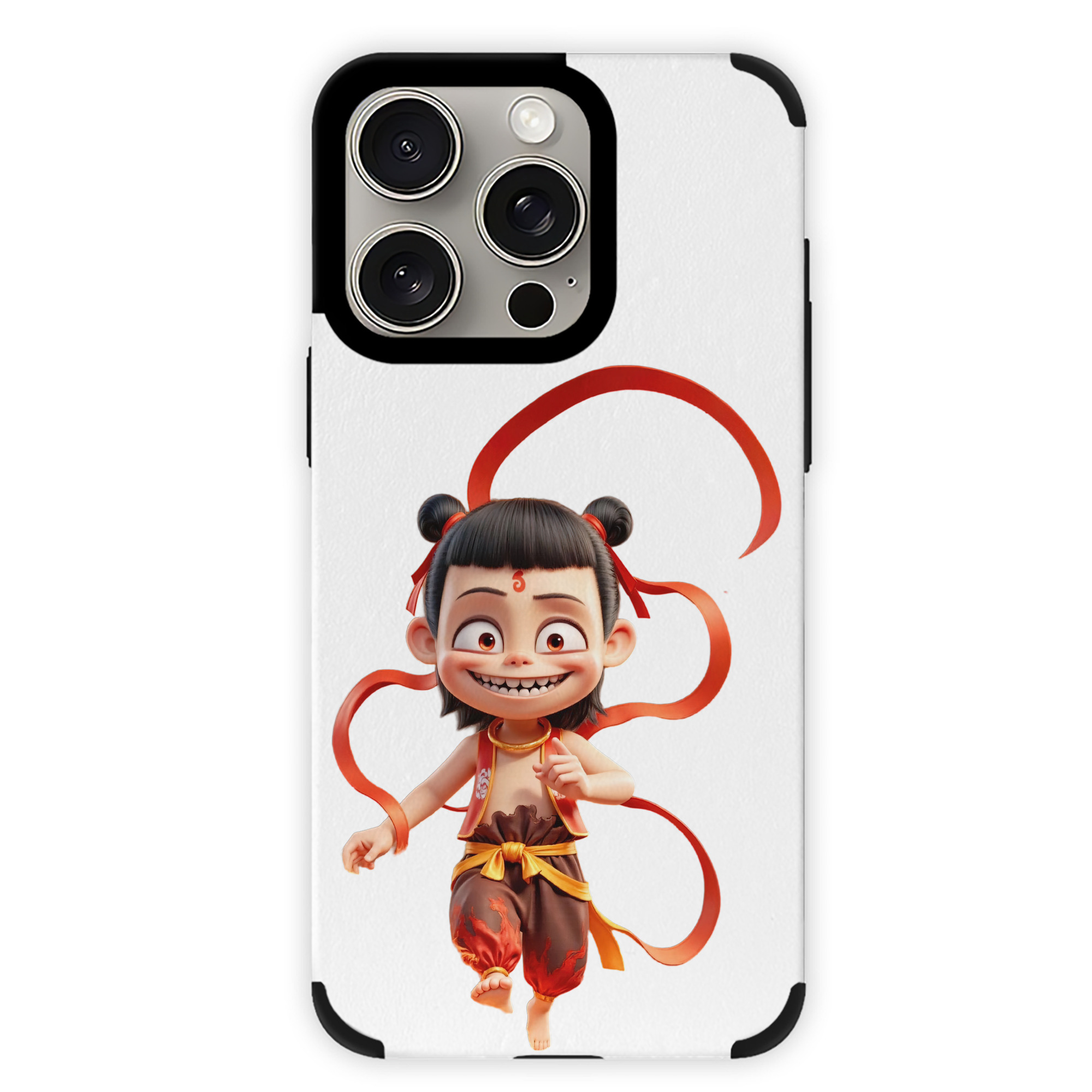 （画像用） Ne Zha 2 ナタ 魔童の大暴れ 【iPhone15ProMax対応】 PUレザー スマホケース 耐衝撃＆黄変防止