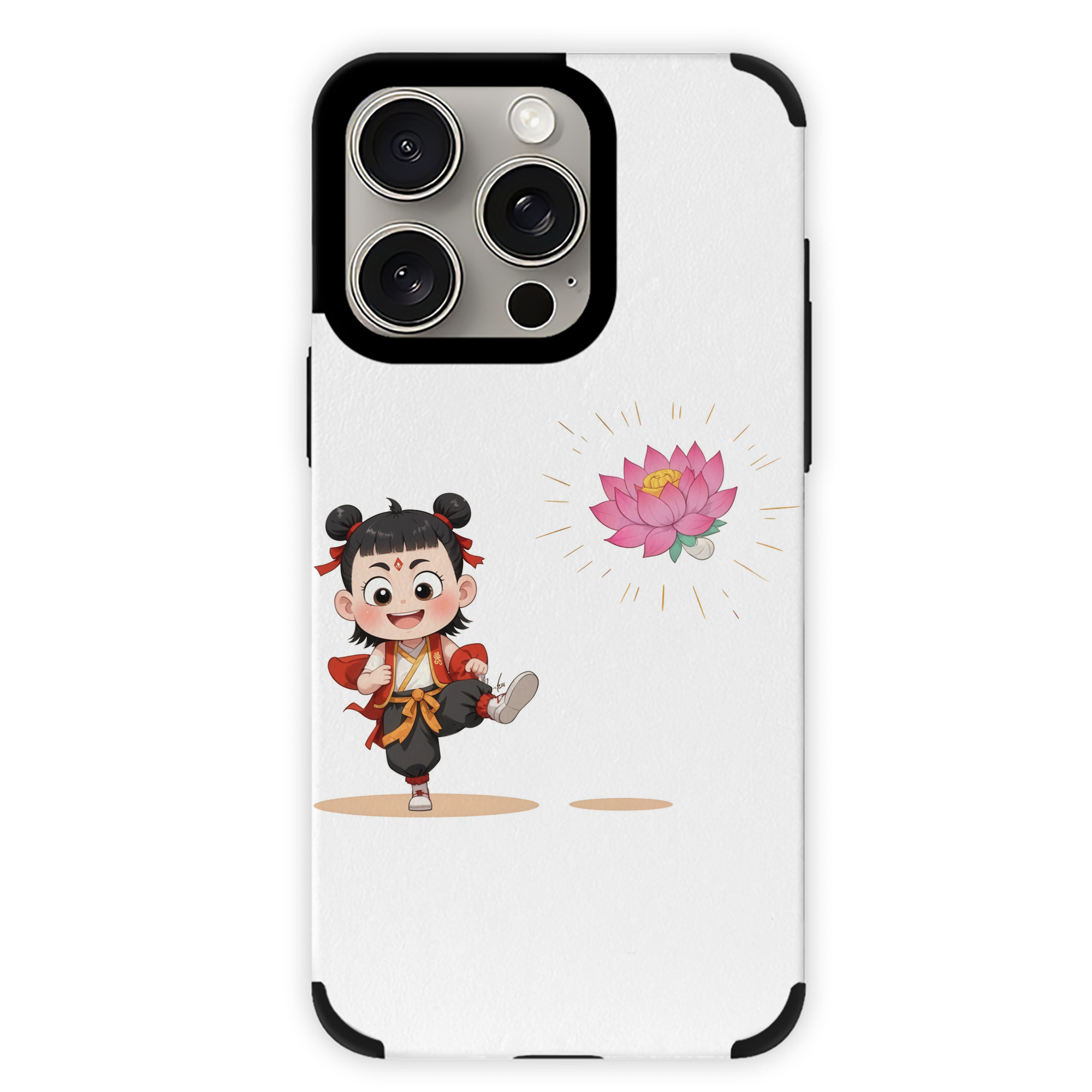 （画像用） Ne Zha 2 ナタ 魔童の大暴れ 【iPhone15ProMax対応】 PUレザー スマホケース 耐衝撃＆黄変防止