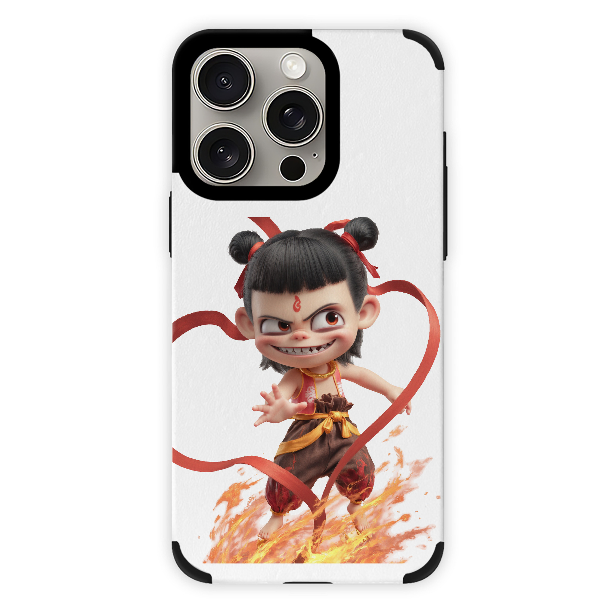 （画像用） Ne Zha 2 ナタ 魔童の大暴れ 【iPhone15ProMax対応】 PUレザー スマホケース 耐衝撃＆黄変防止
