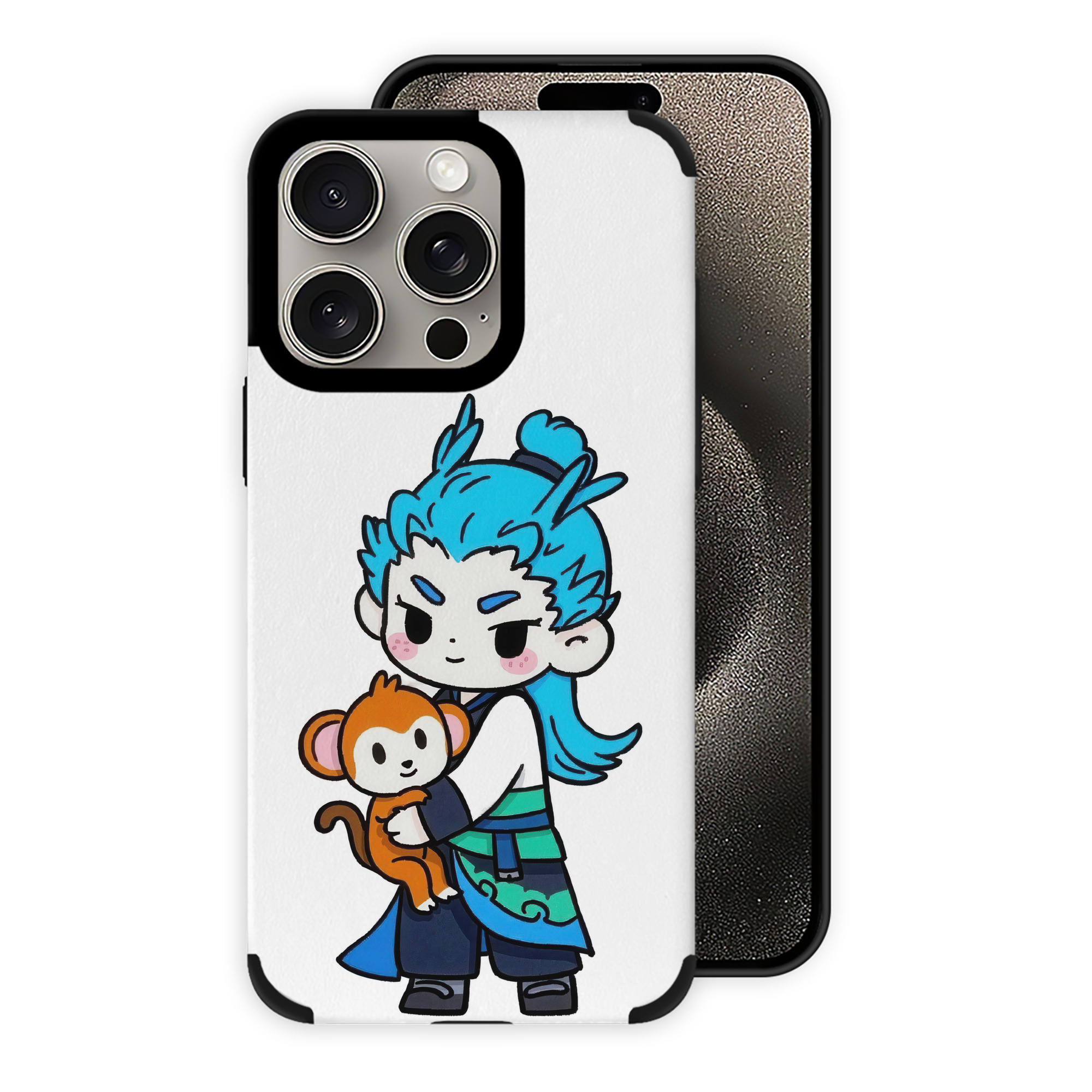 （画像用） Ne Zha 2 ナタ 魔童の大暴れ 【iPhone15ProMax対応】 PUレザー スマホケース 耐衝撃＆黄変防止