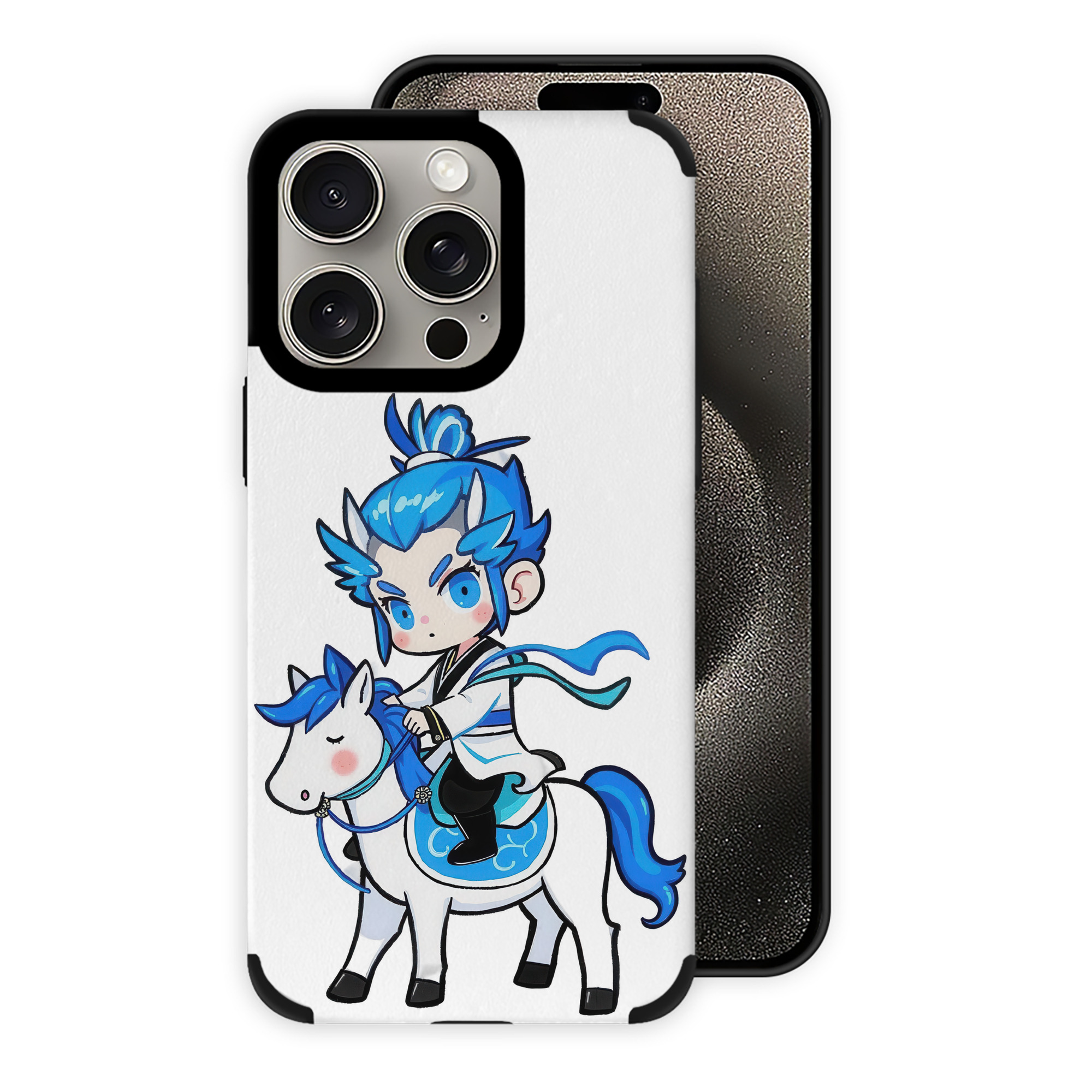 （画像用） Ne Zha 2 ナタ 魔童の大暴れ 【iPhone15ProMax対応】 PUレザー スマホケース 耐衝撃＆黄変防止