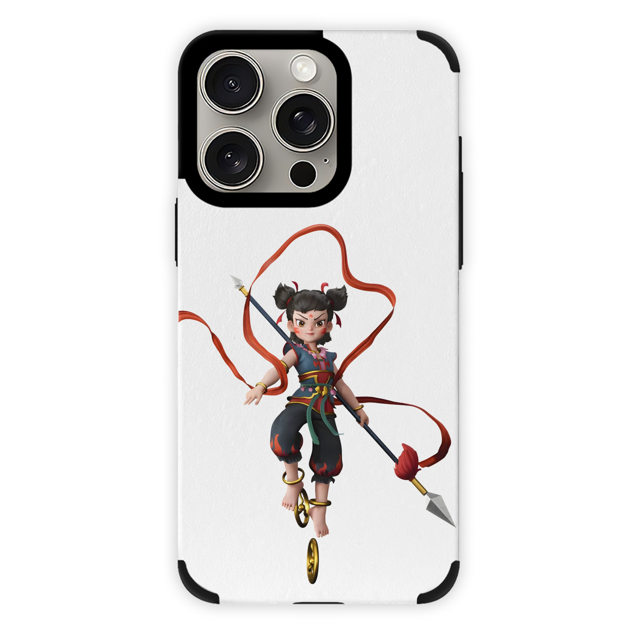 （画像用） Ne Zha 2 ナタ 魔童の大暴れ 【iPhone15ProMax対応】 PUレザー スマホケース 耐衝撃＆黄変防止
