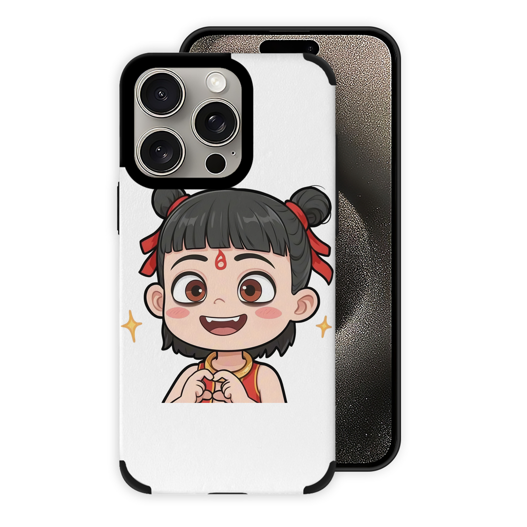 （画像用） Ne Zha 2 ナタ 魔童の大暴れ 【iPhone15ProMax対応】 PUレザー スマホケース 耐衝撃＆黄変防止